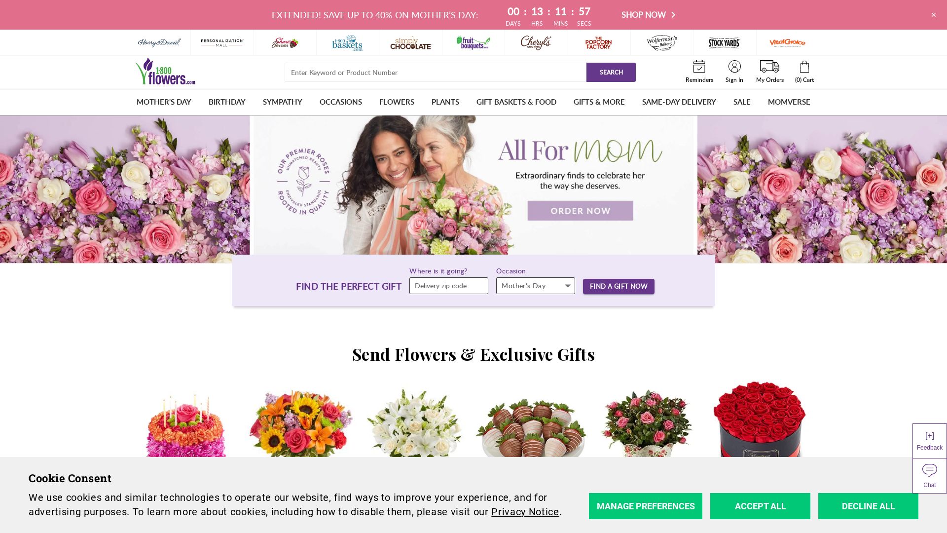 Estado web 1800flowers.com está   ONLINE