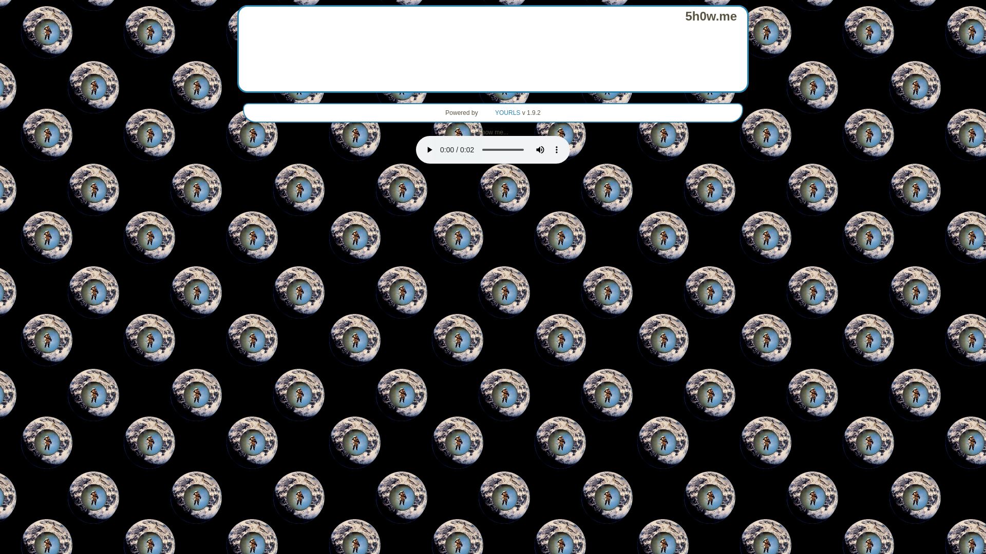 Estado web 5h0w.me está   ONLINE