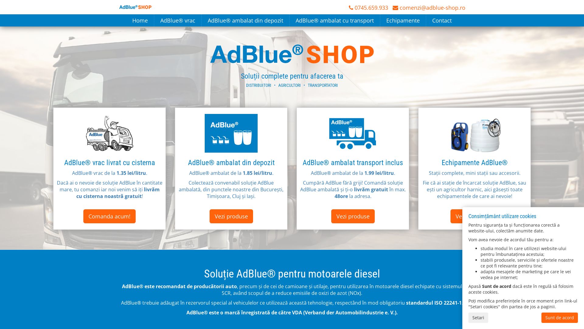 Estado web adblue-shop.ro está   ONLINE