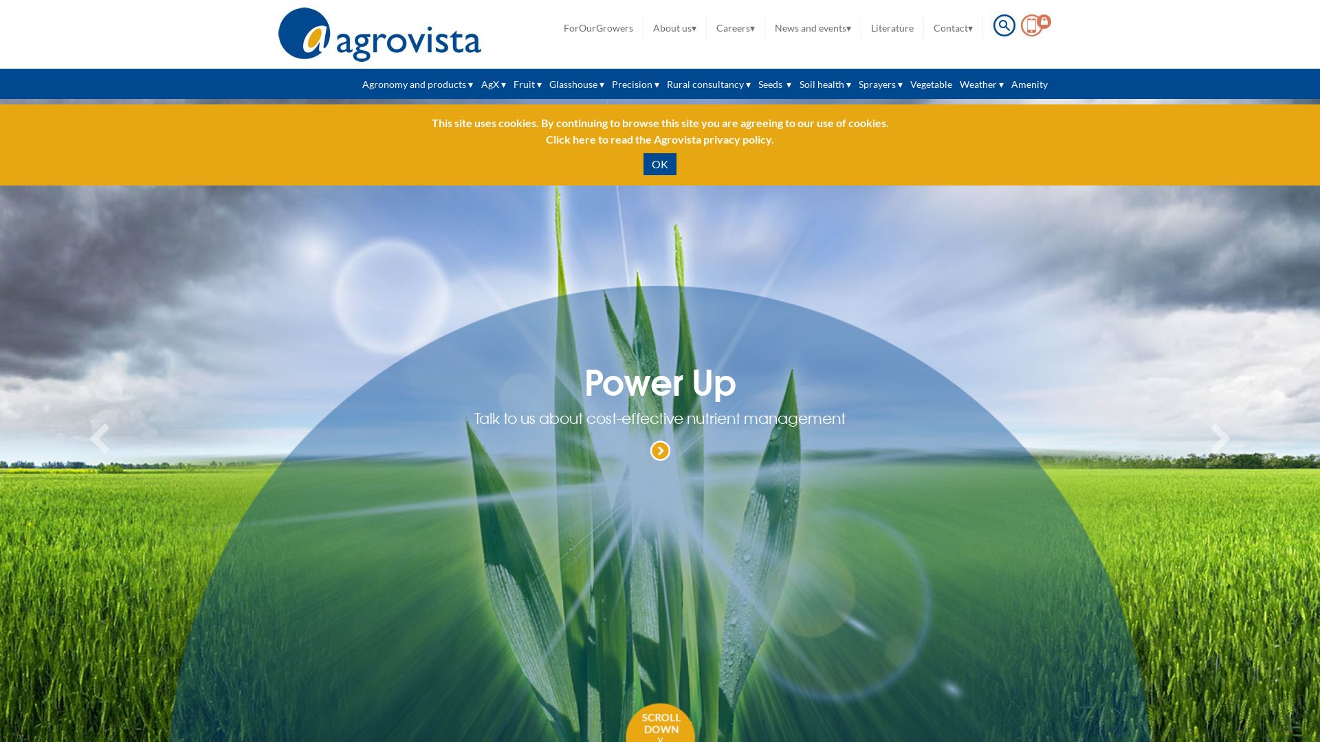 Estado web agrovista.co.uk está   ONLINE