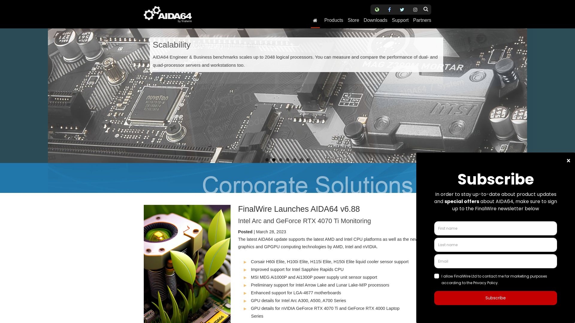 Estado web aida64.com está   ONLINE