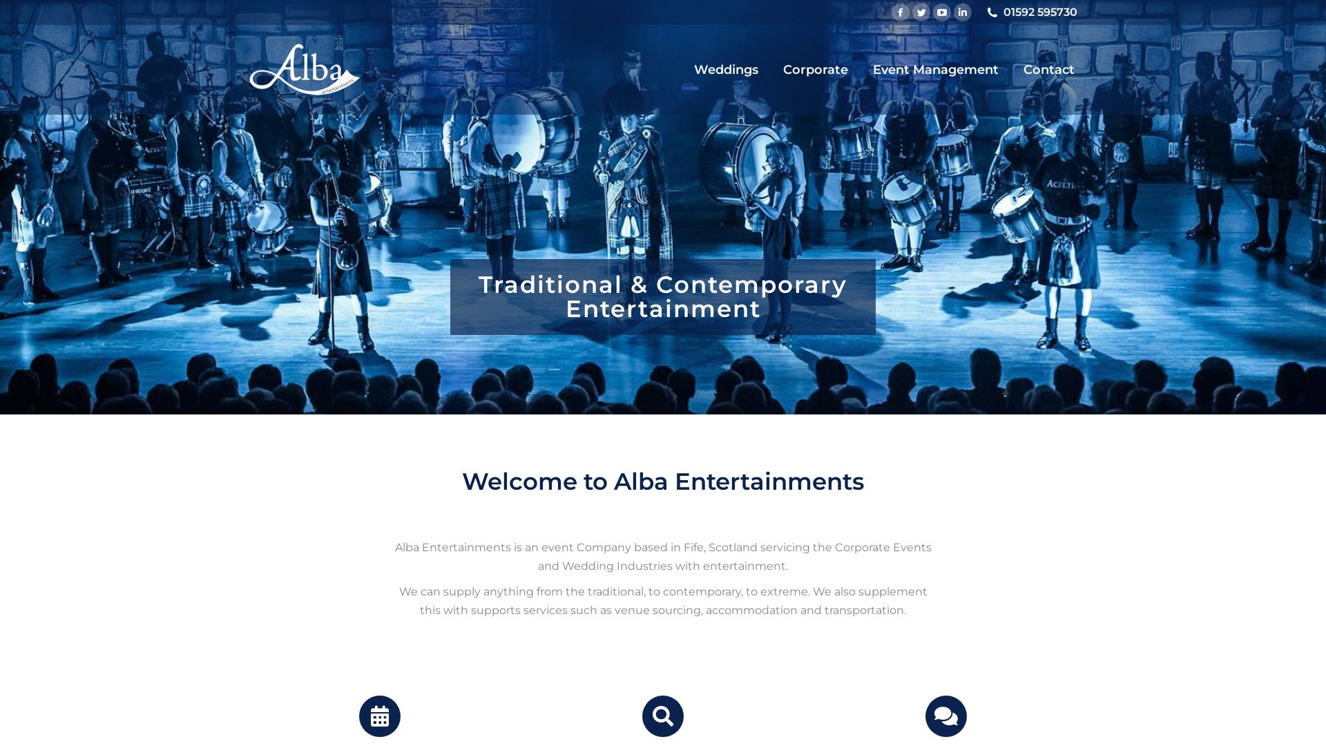 Estado web albaentertainments.co.uk está   ONLINE