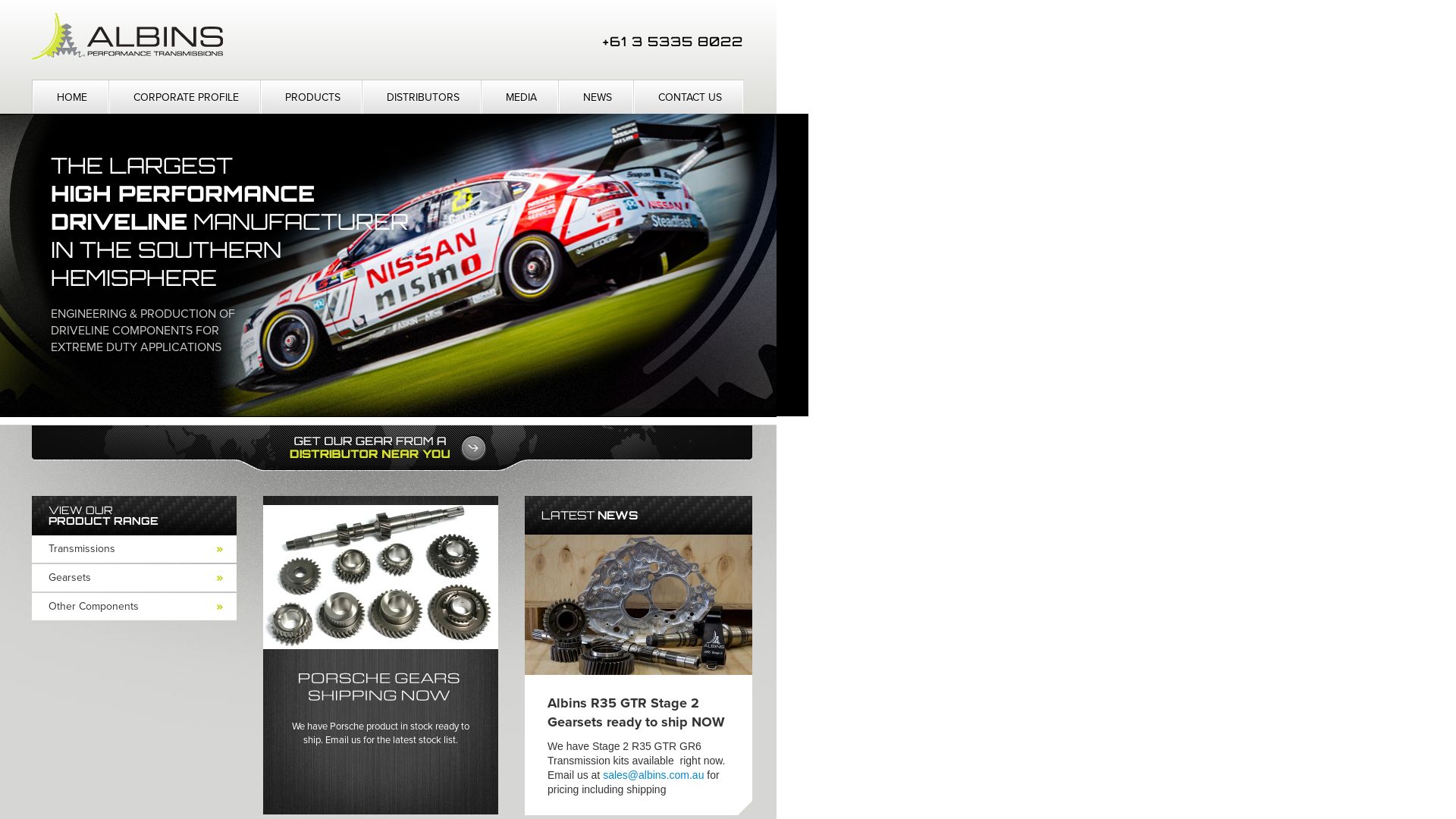 Estado web albins.com.au está   ONLINE