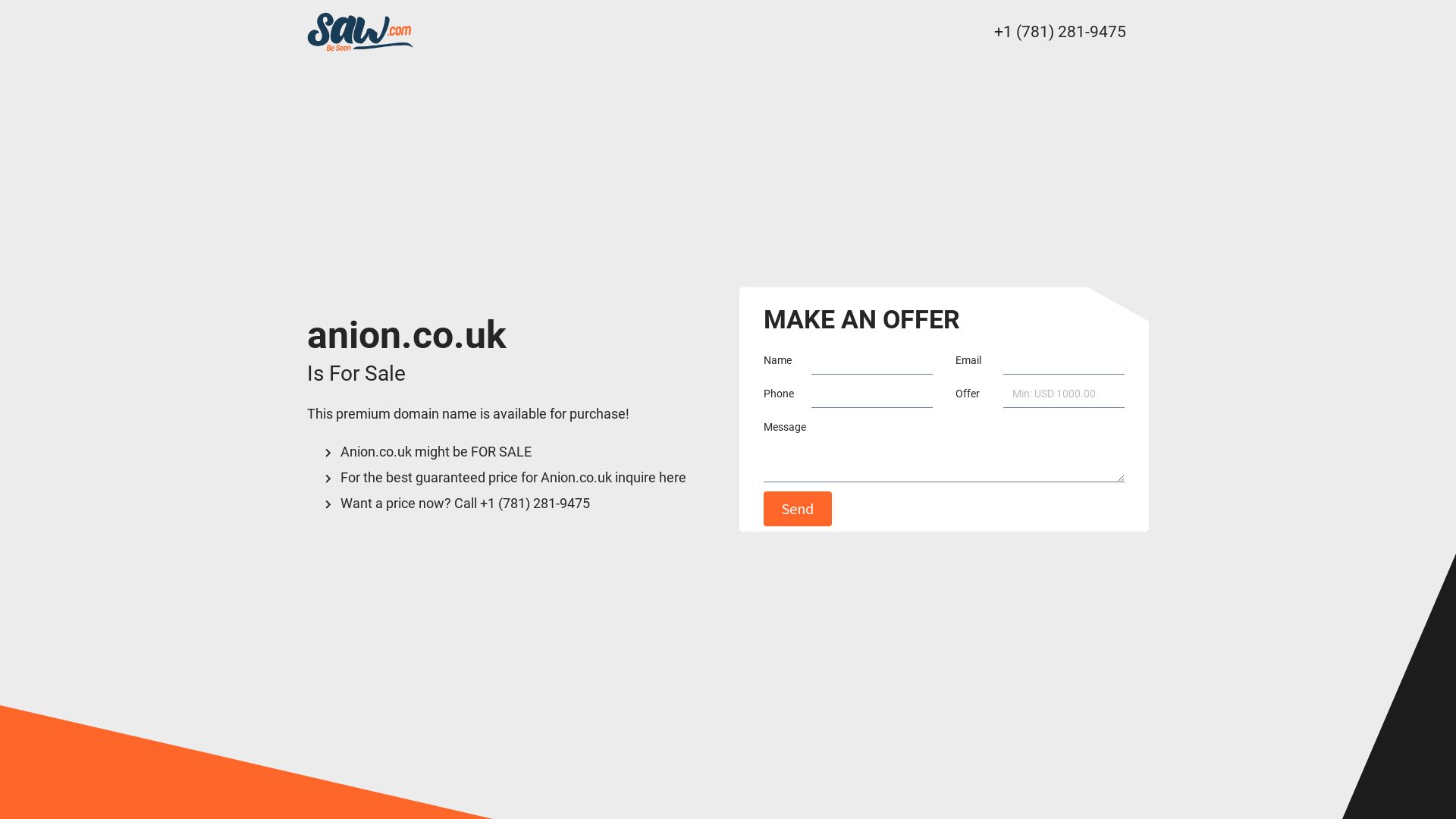 Estado web anion.co.uk está   ONLINE