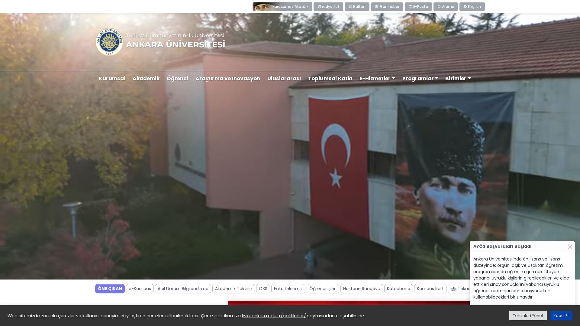 Estado web ankara.edu.tr está   ONLINE