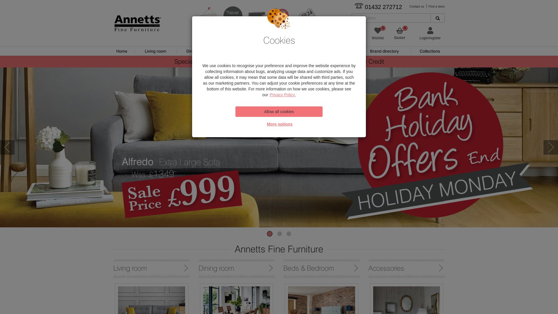 Estado web annetts.co.uk está   ONLINE