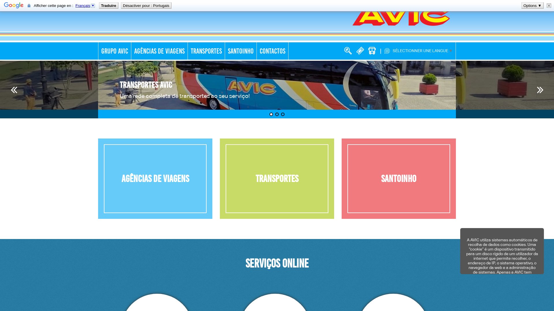Estado web avic.pt está   ONLINE