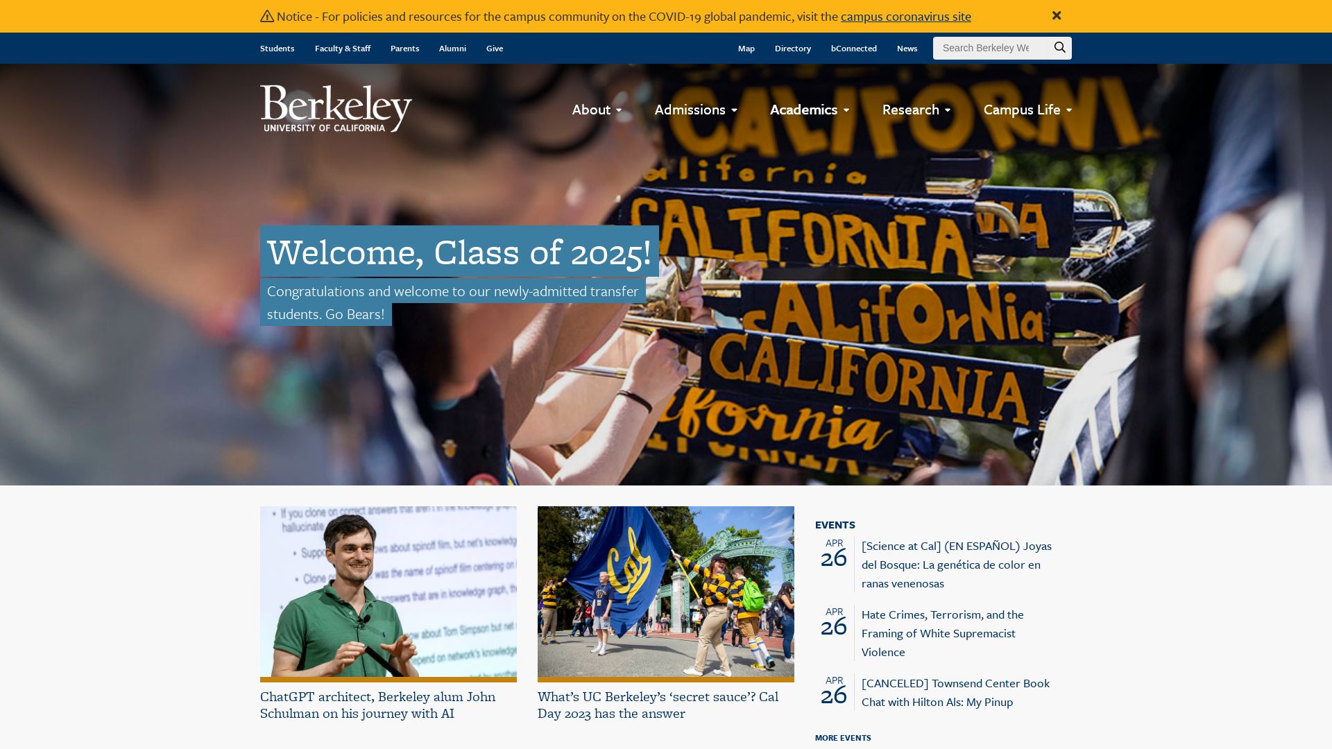 Estado web berkeley.edu está   ONLINE