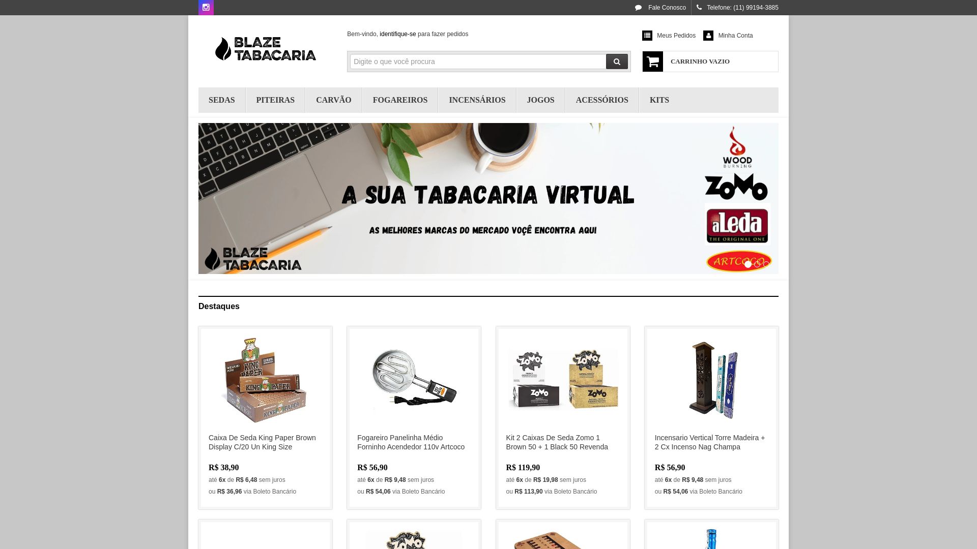 Estado web blazetabacaria.com está   ONLINE