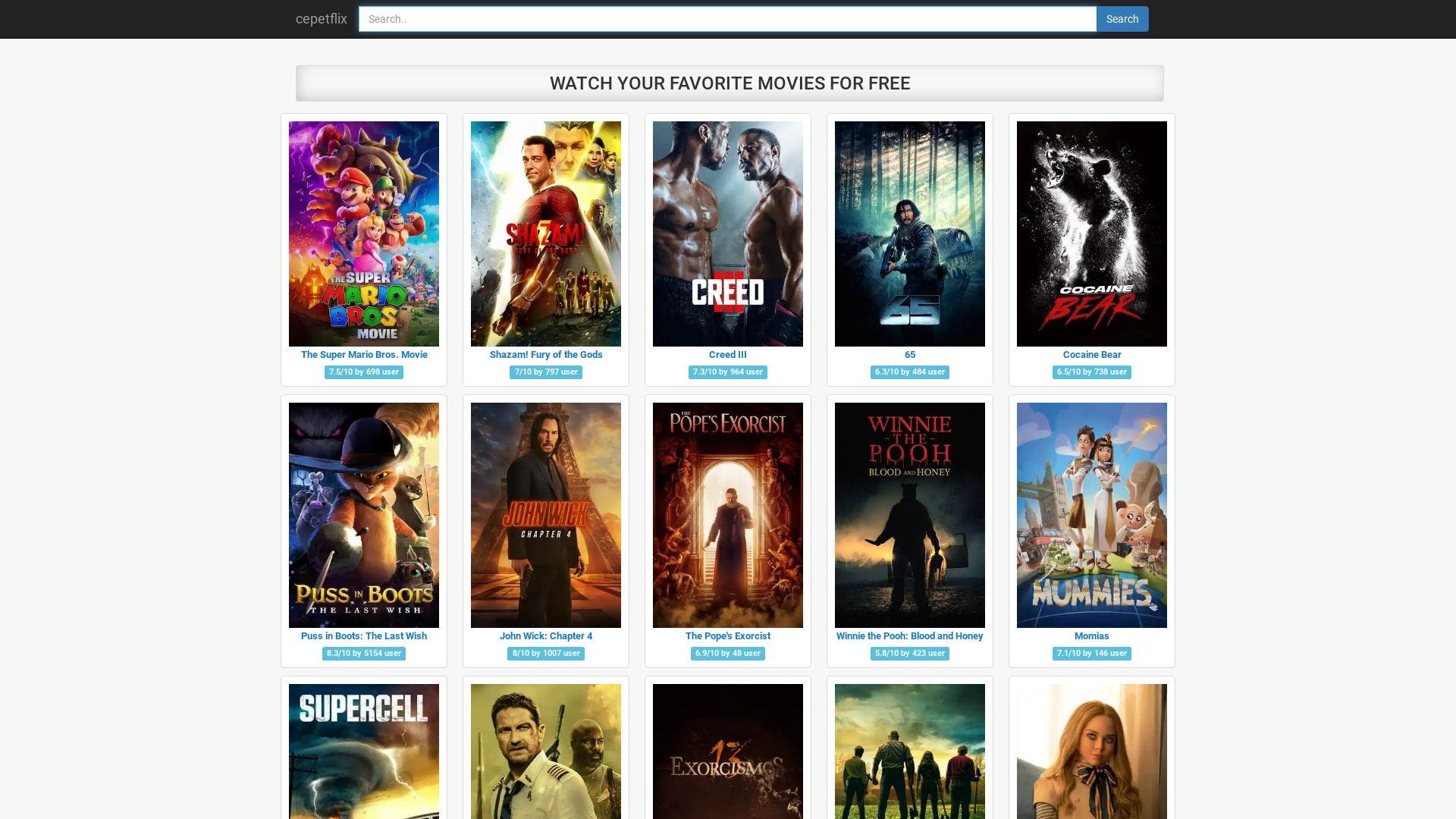 Estado web cepetflix.xyz está   ONLINE