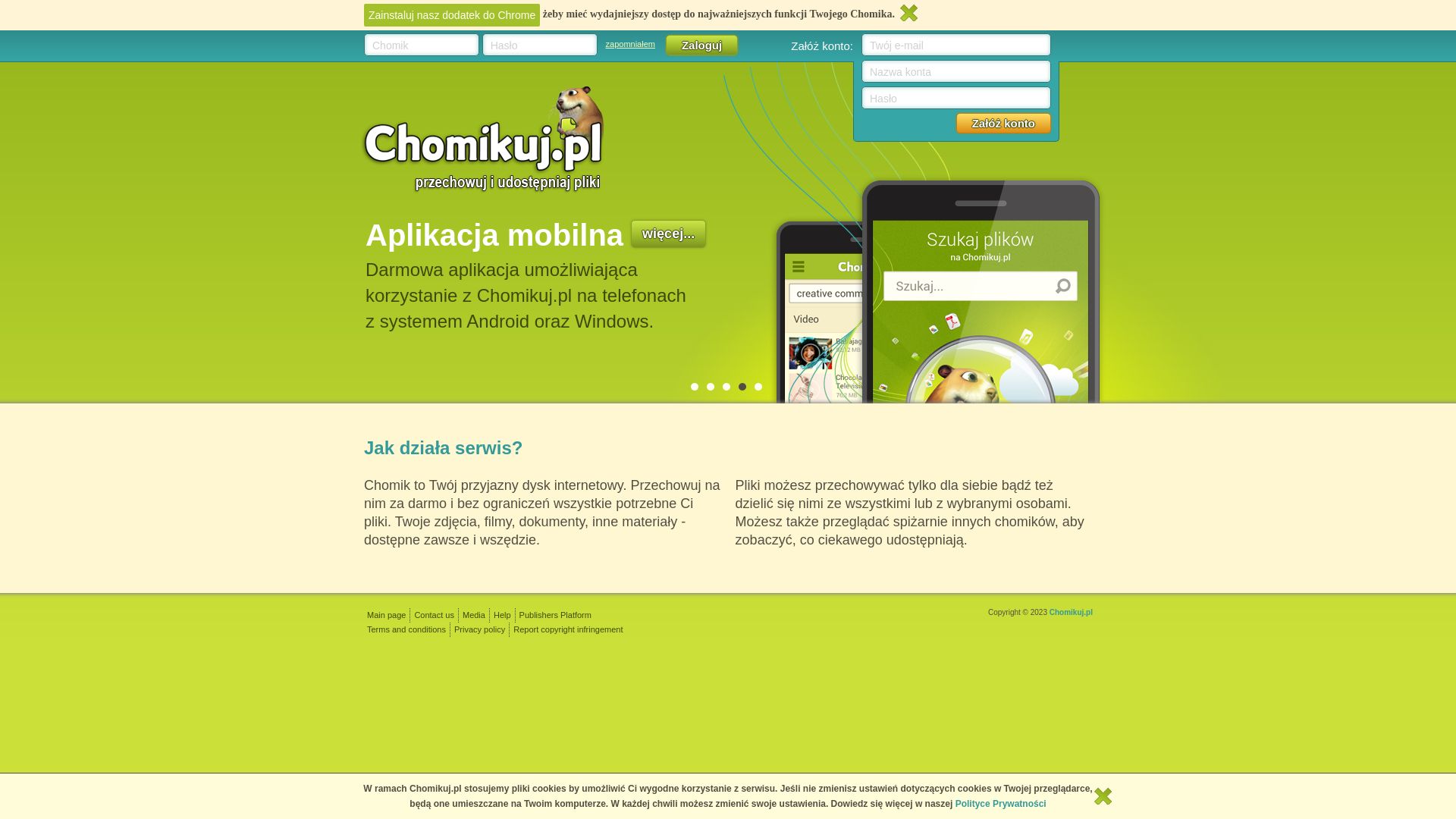 Estado web chomikuj.pl está   ONLINE