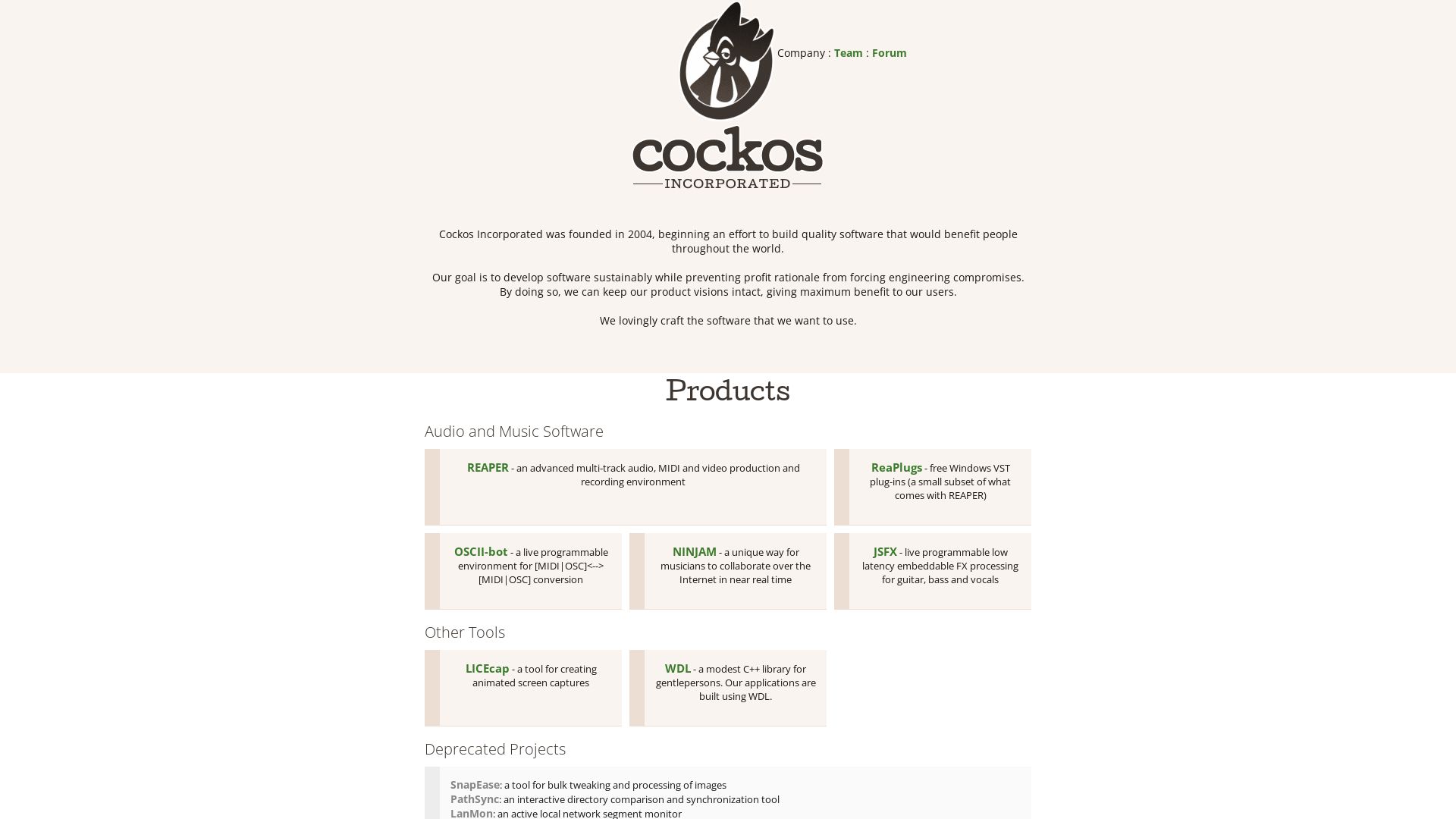 Estado web cockos.com está   ONLINE