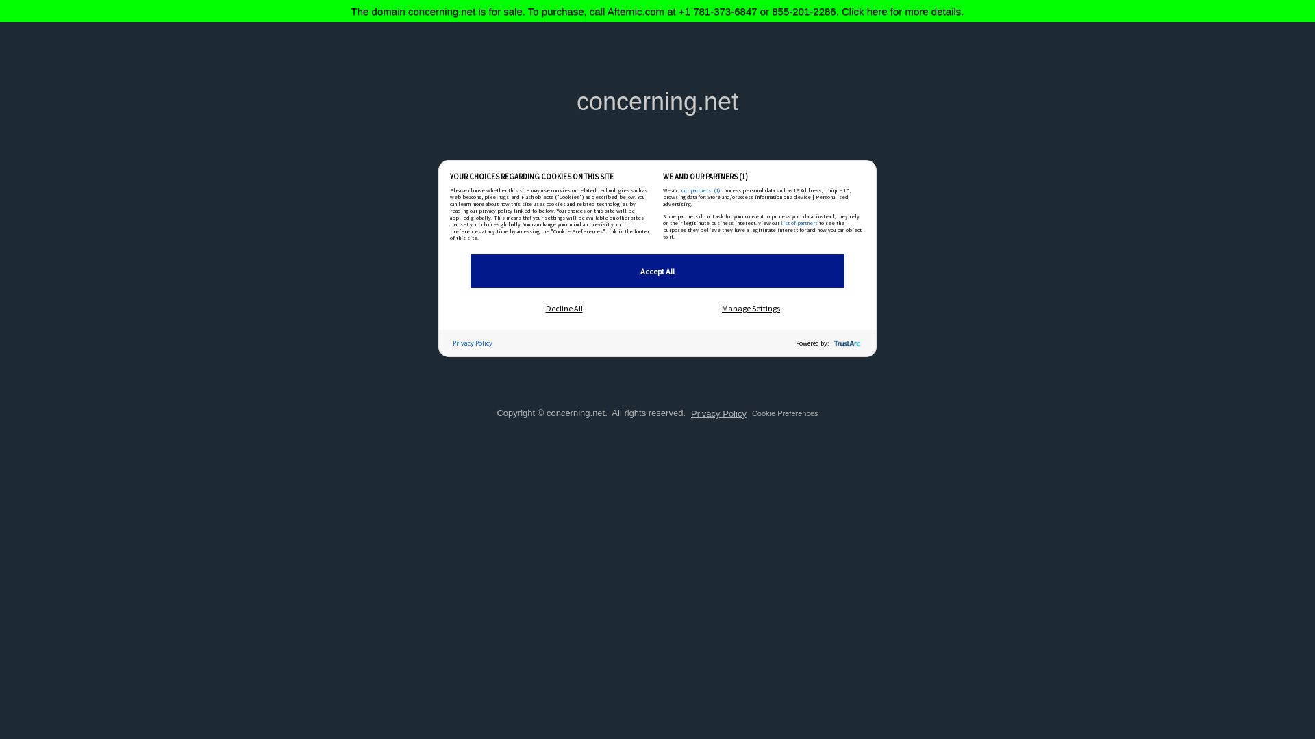 Estado web concerning.net está   ONLINE