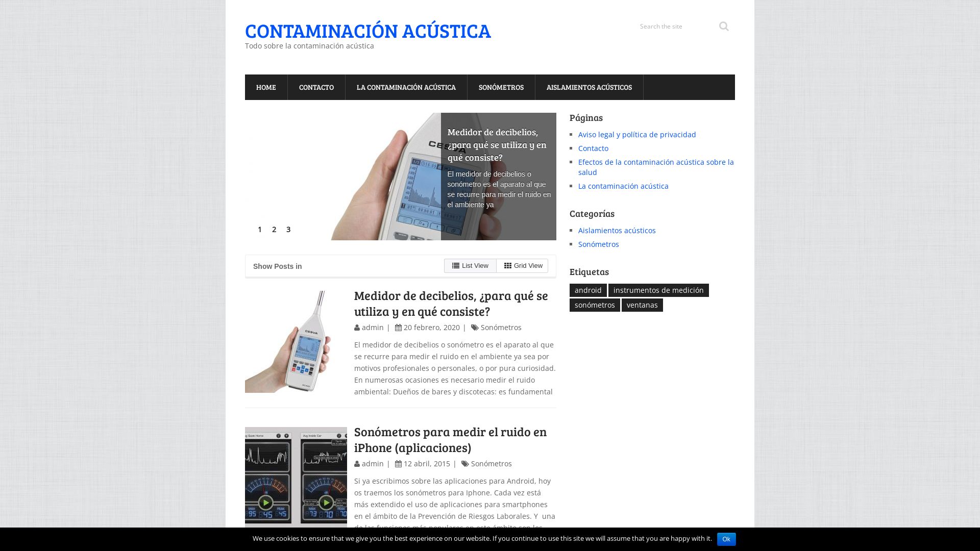 Estado web contaminacionacustica.net está   ONLINE