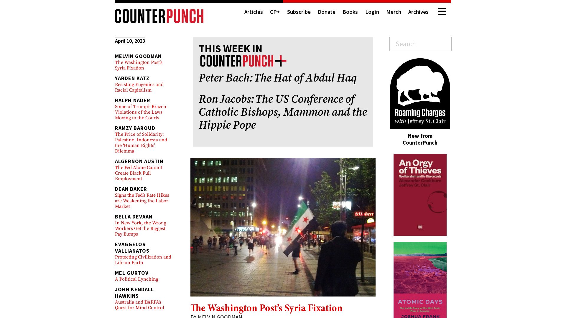 Estado web counterpunch.org está   ONLINE
