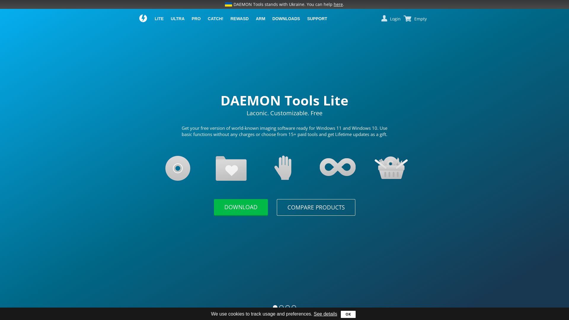 Estado web daemon-tools.cc está   ONLINE