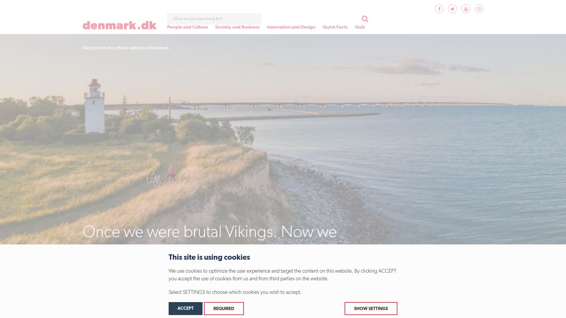 Estado web denmark.dk está   ONLINE