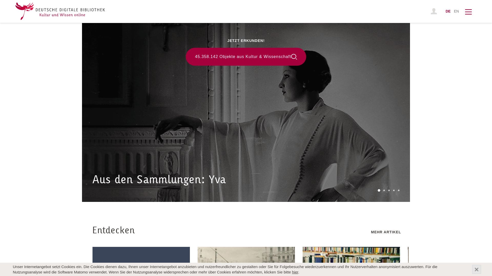 Estado web deutsche-digitale-bibliothek.de está   ONLINE