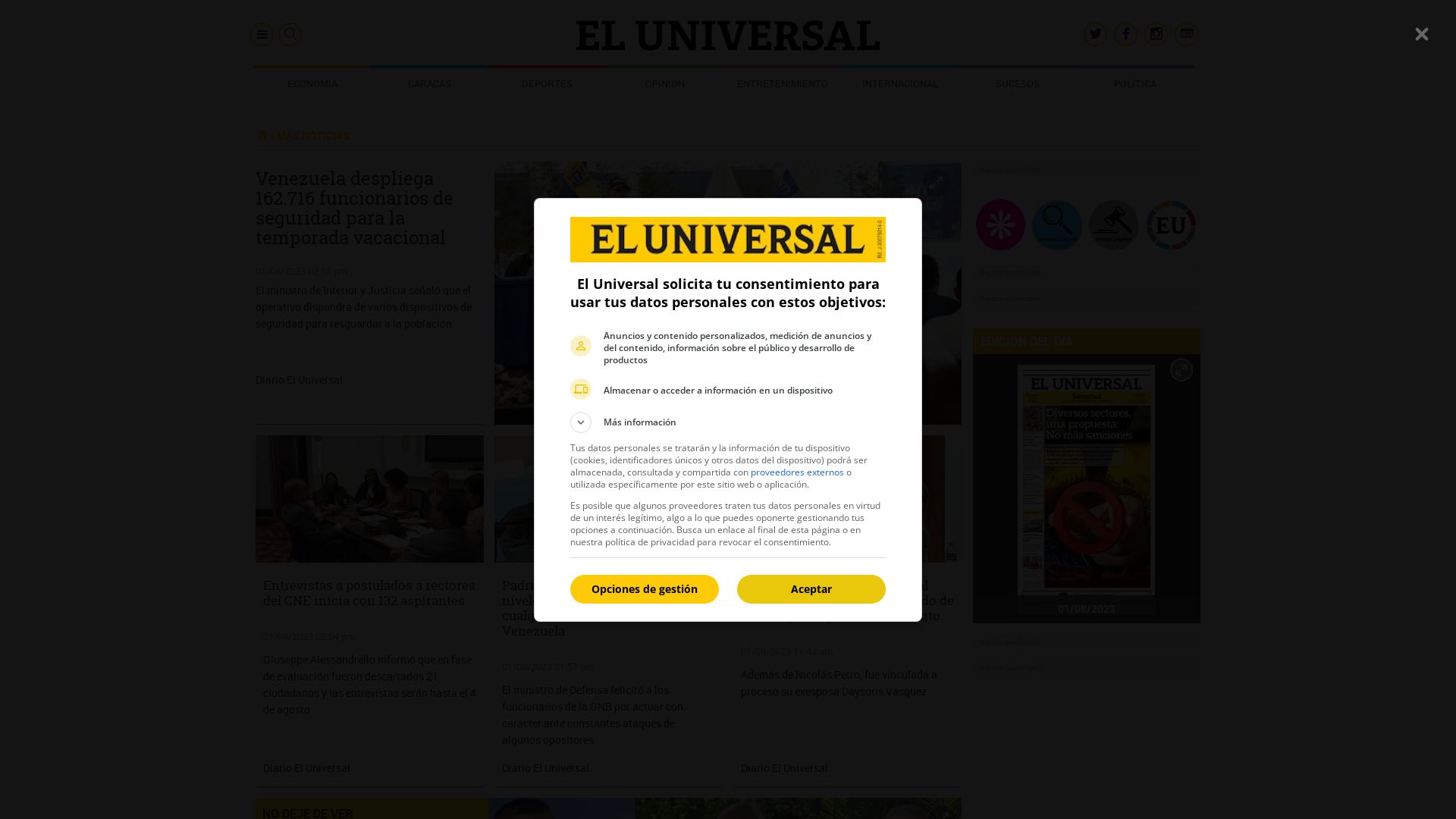 Estado web eluniversal.com está   ONLINE
