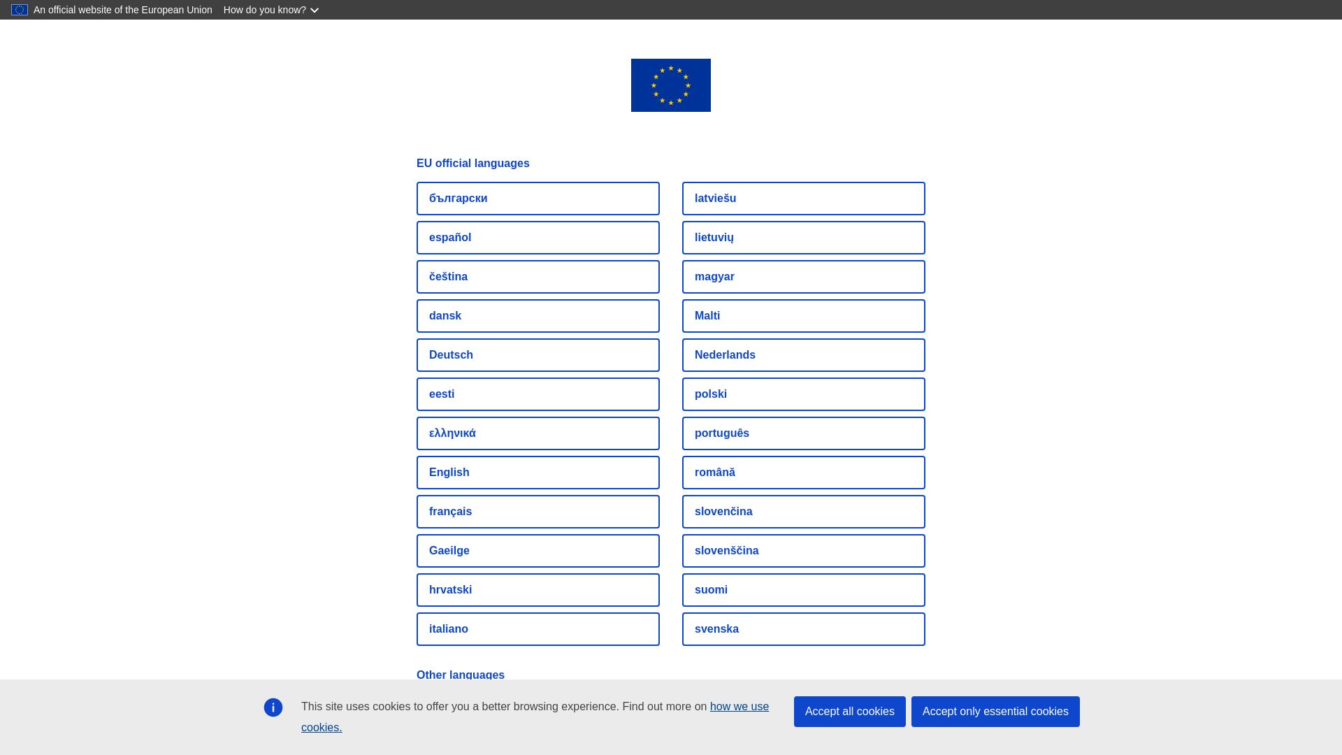 Estado web europa.eu está   ONLINE
