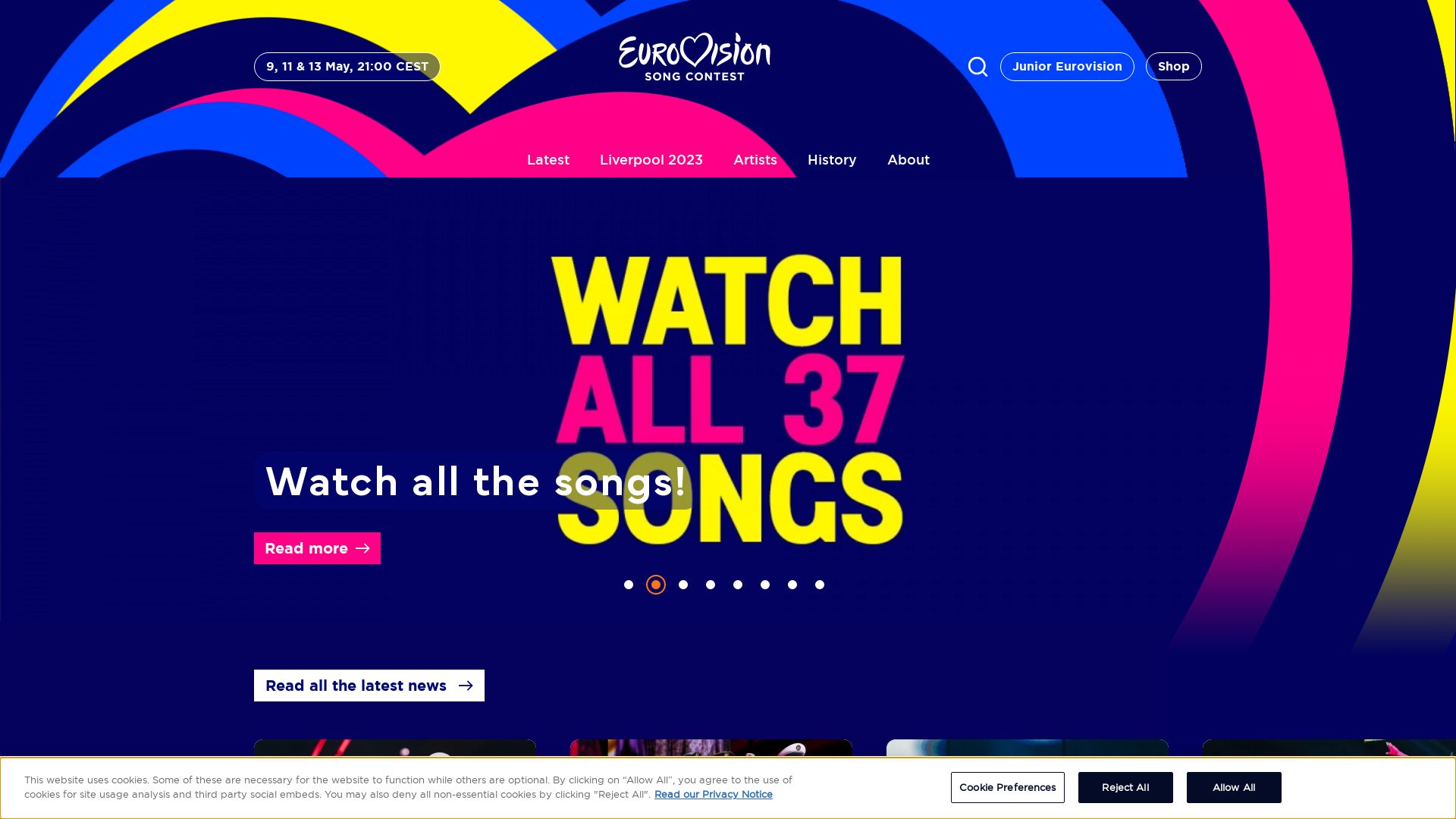Estado web eurovision.tv está   ONLINE