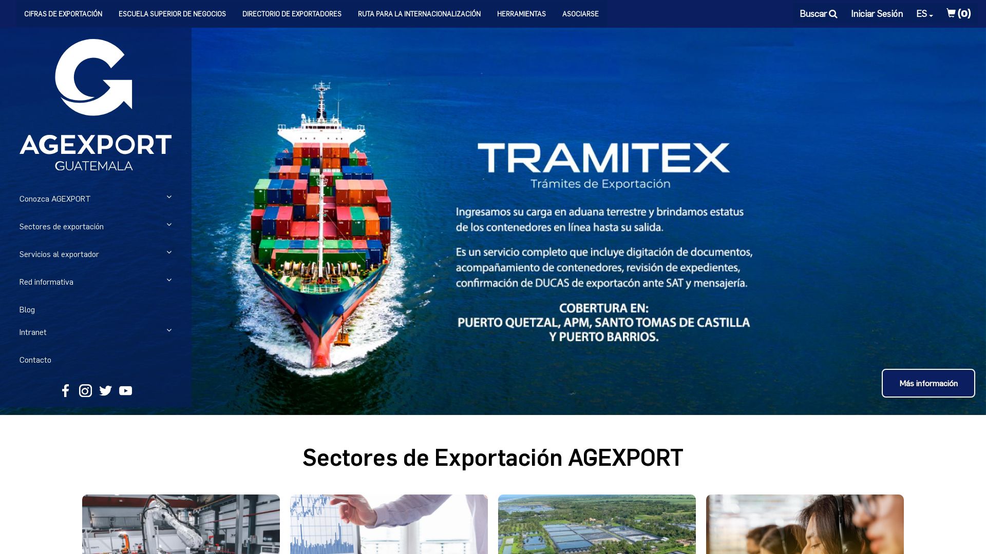 Estado web export.com.gt está   ONLINE
