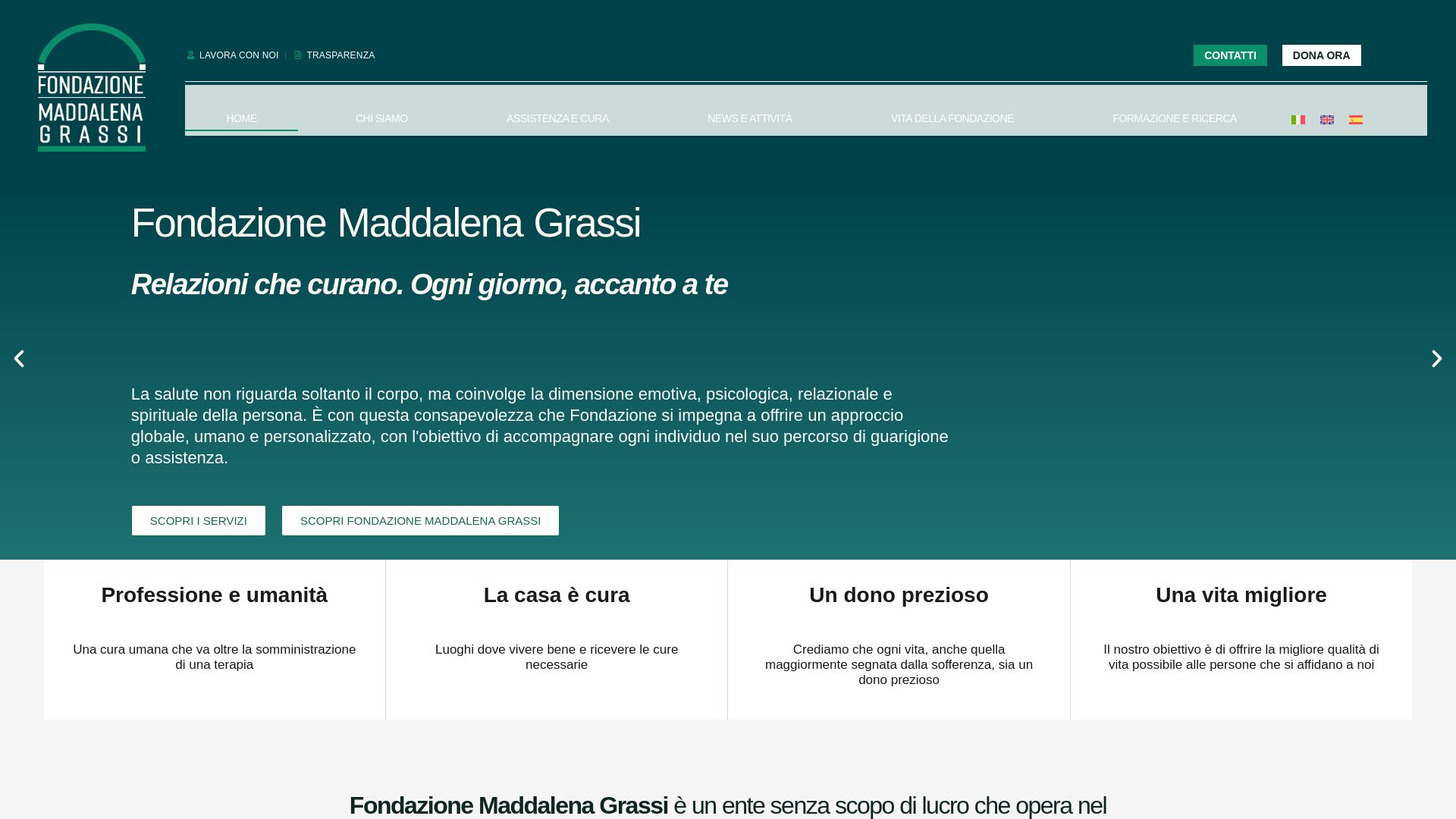 Estado web fondazionemaddalenagrassi.it está   ONLINE