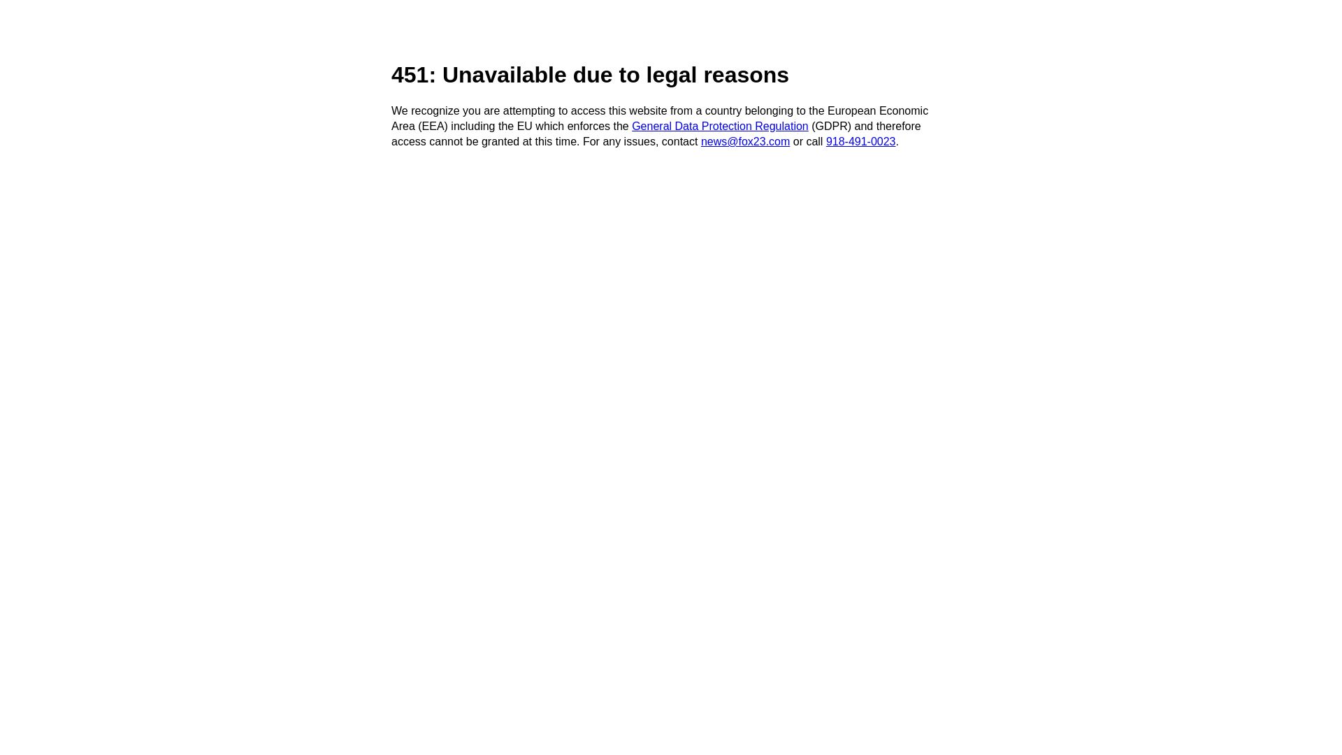 Estado web fox23.com está   ONLINE