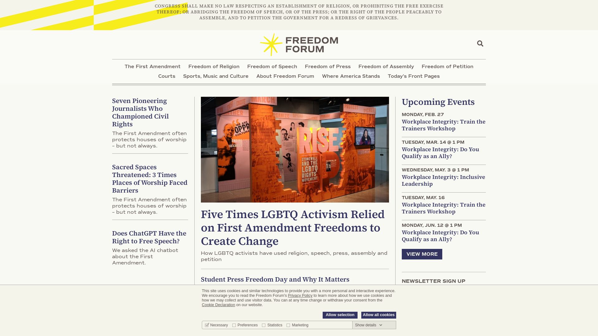 Estado web freedomforum.org está   ONLINE