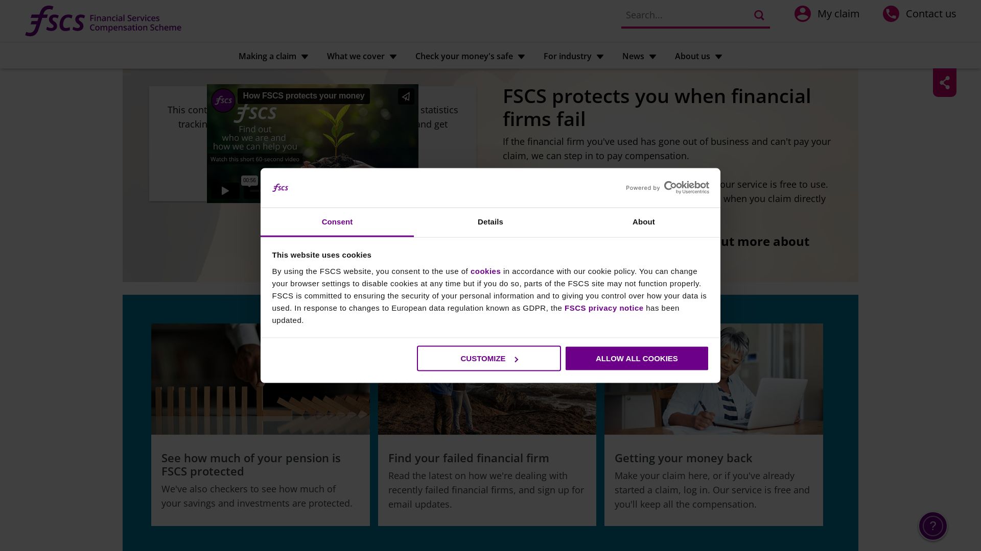 Estado web fscs.org.uk está   ONLINE