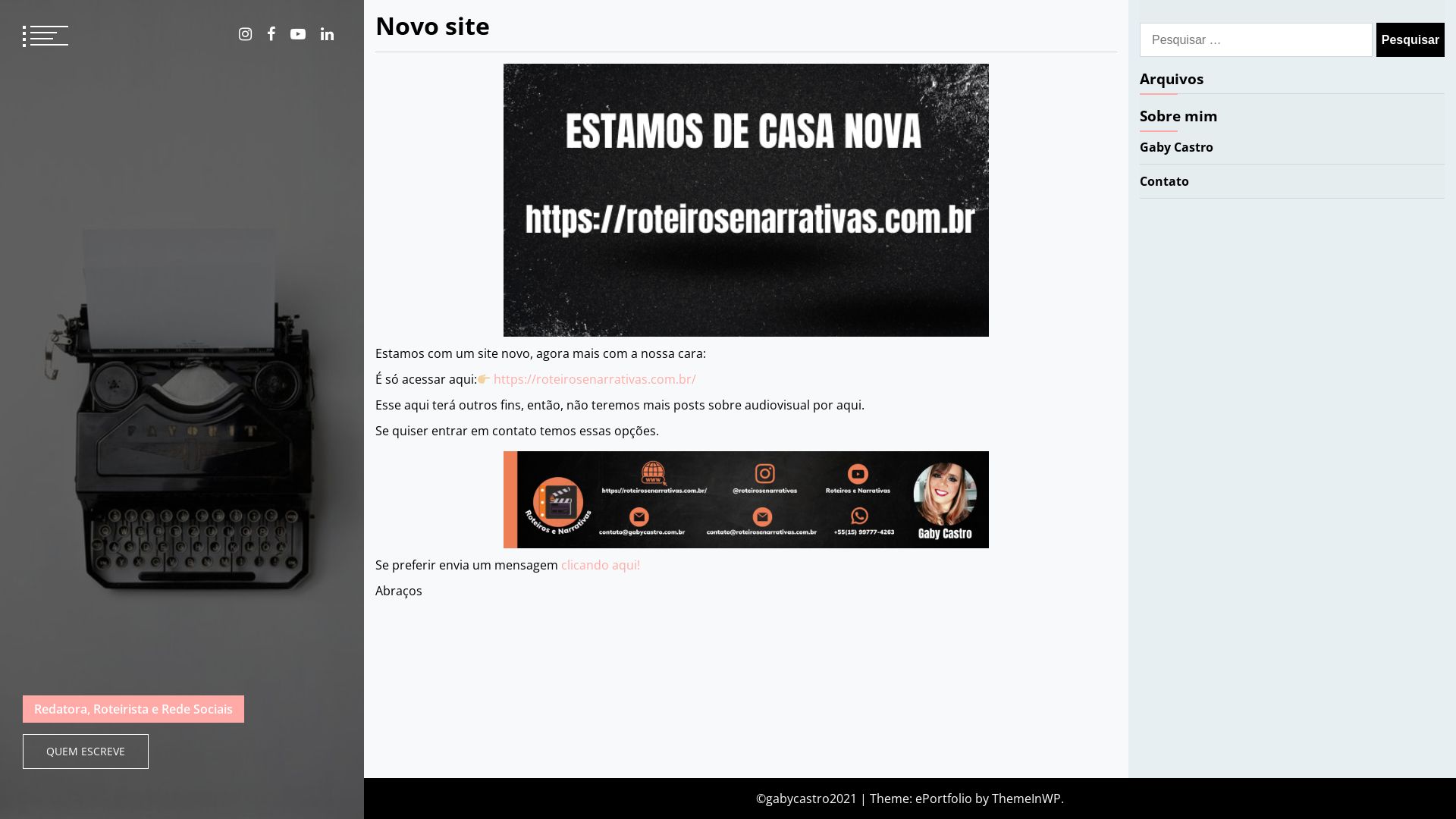 Estado web gabycastro.com.br está   ONLINE