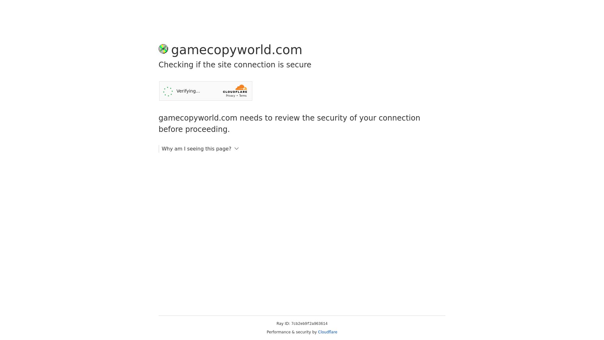 Estado web gamecopyworld.com está   ONLINE