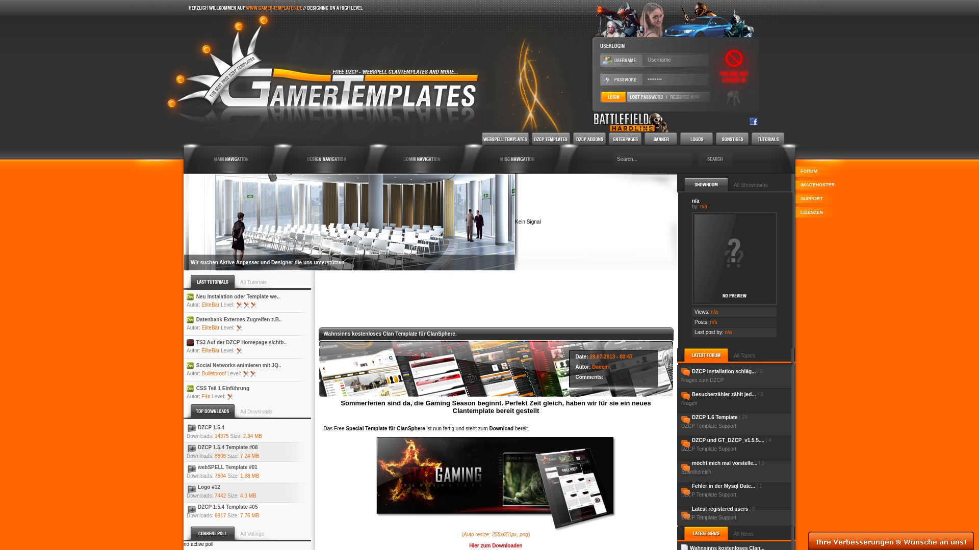 Estado web gamer-templates.de está   ONLINE