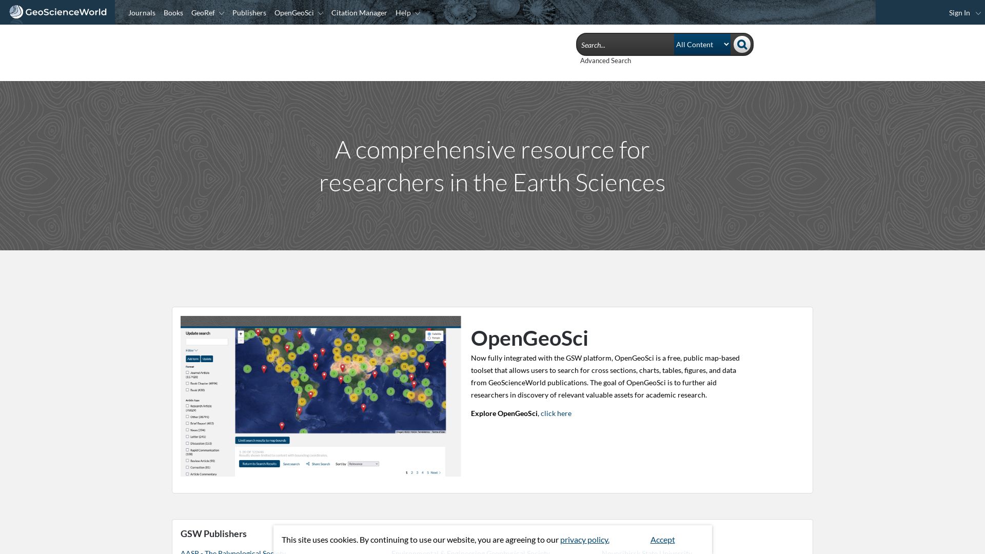 Estado web geoscienceworld.org está   ONLINE