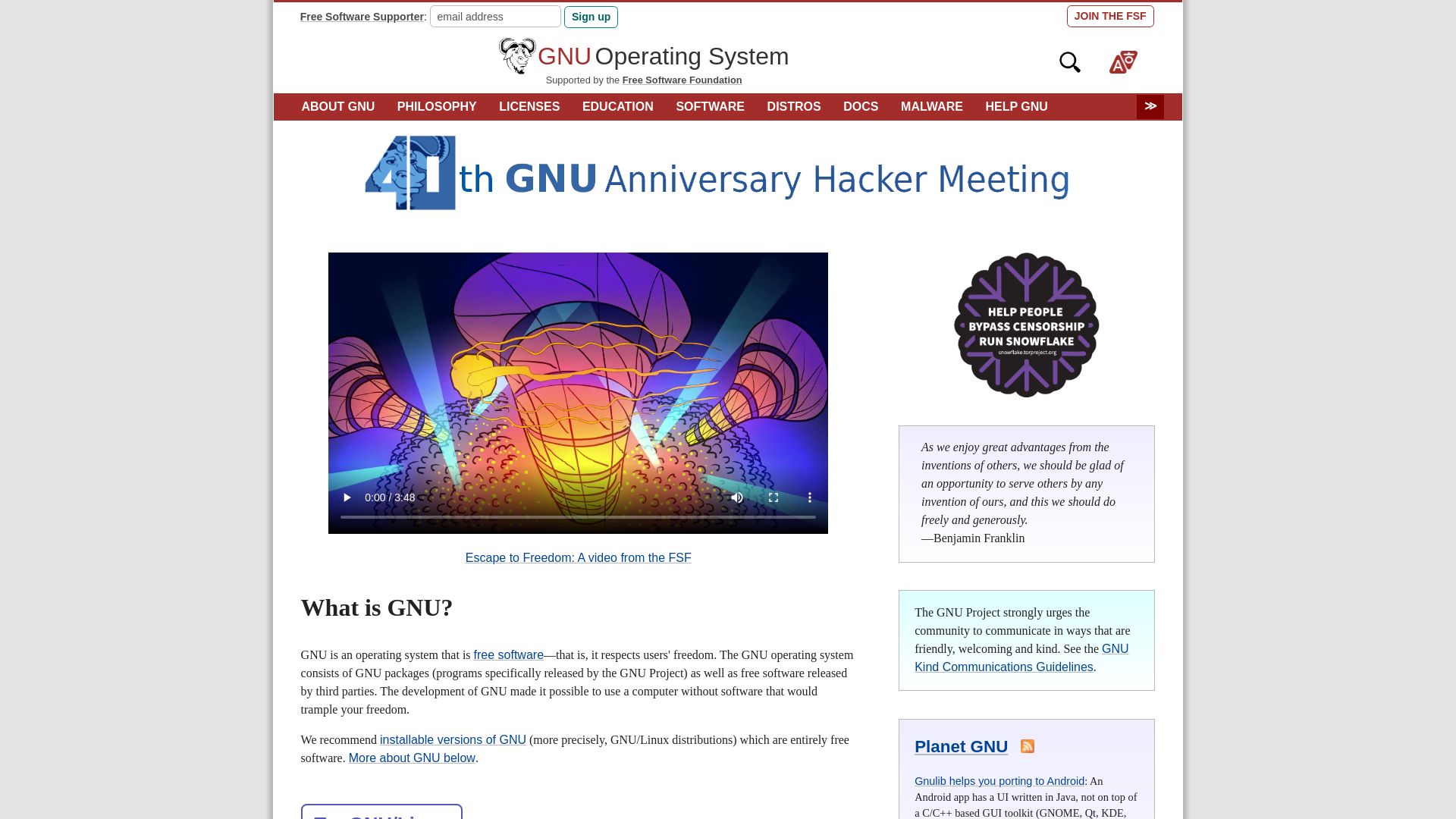 Estado web gnu.org está   ONLINE