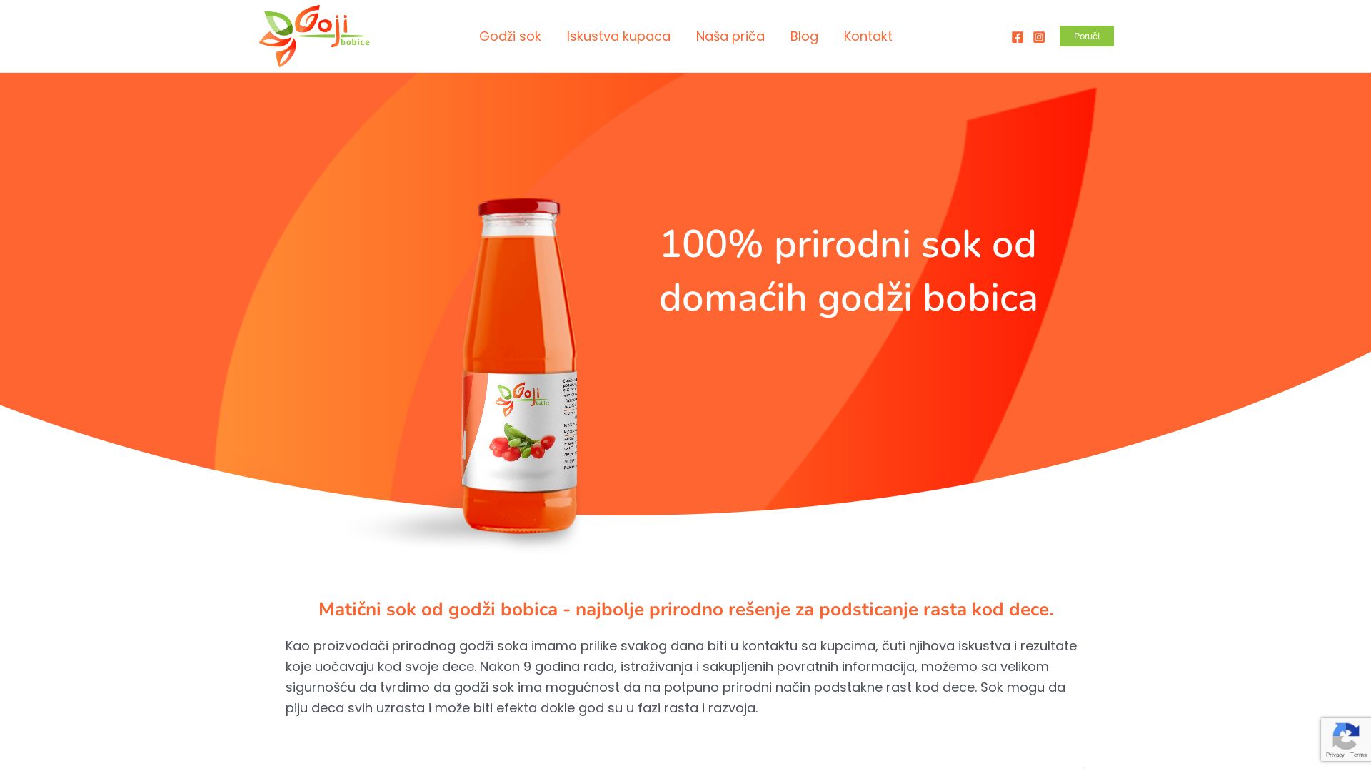 Estado web gojibobice.rs está   ONLINE