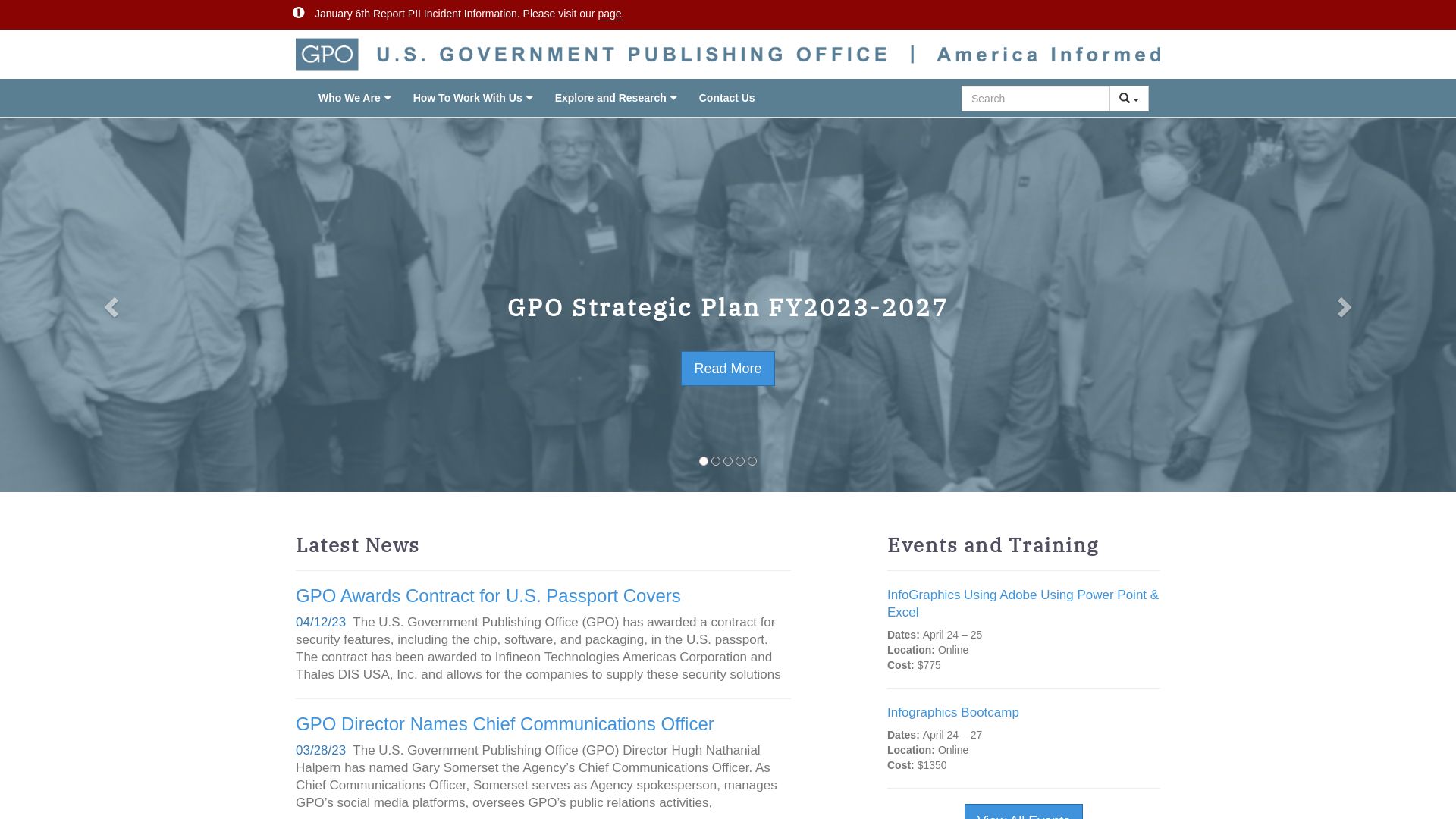 Estado web gpo.gov está   ONLINE