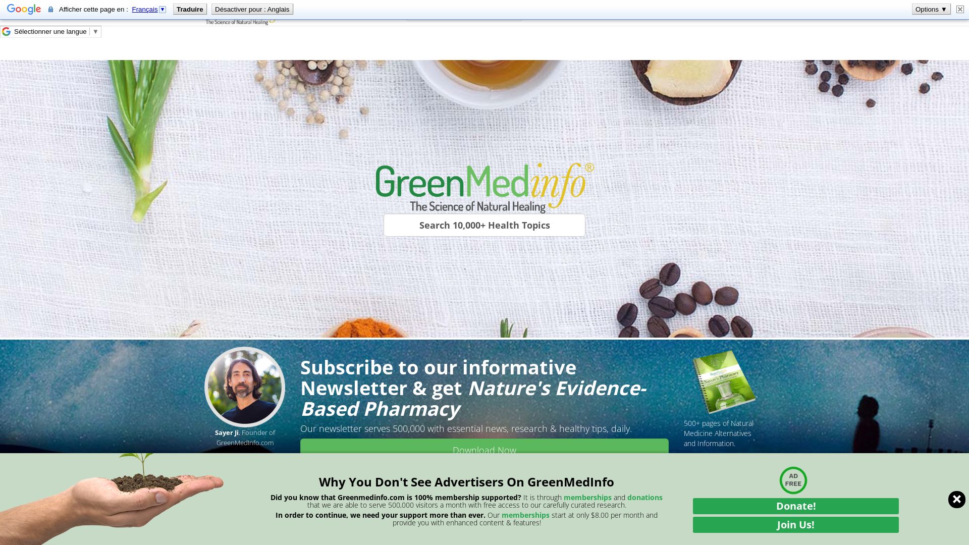 Estado web greenmedinfo.com está   ONLINE