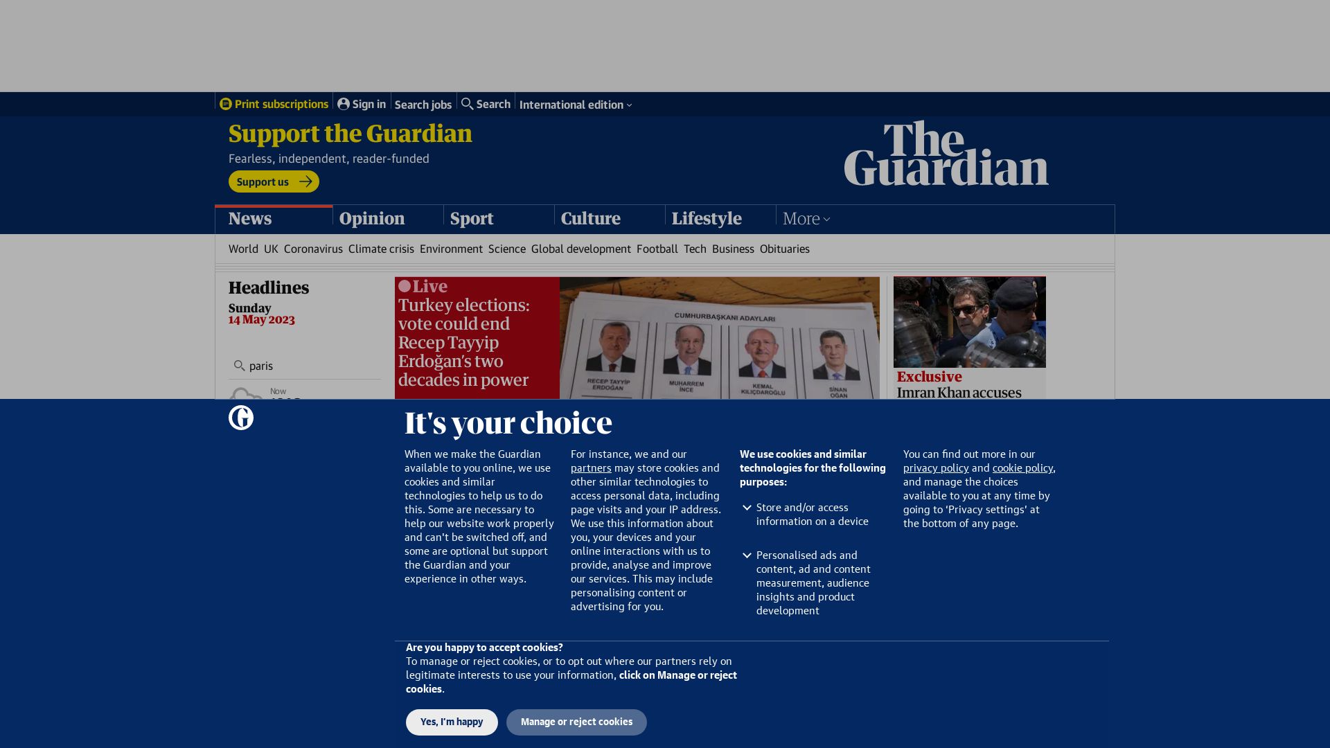 Estado web guardian.co.uk está   ONLINE