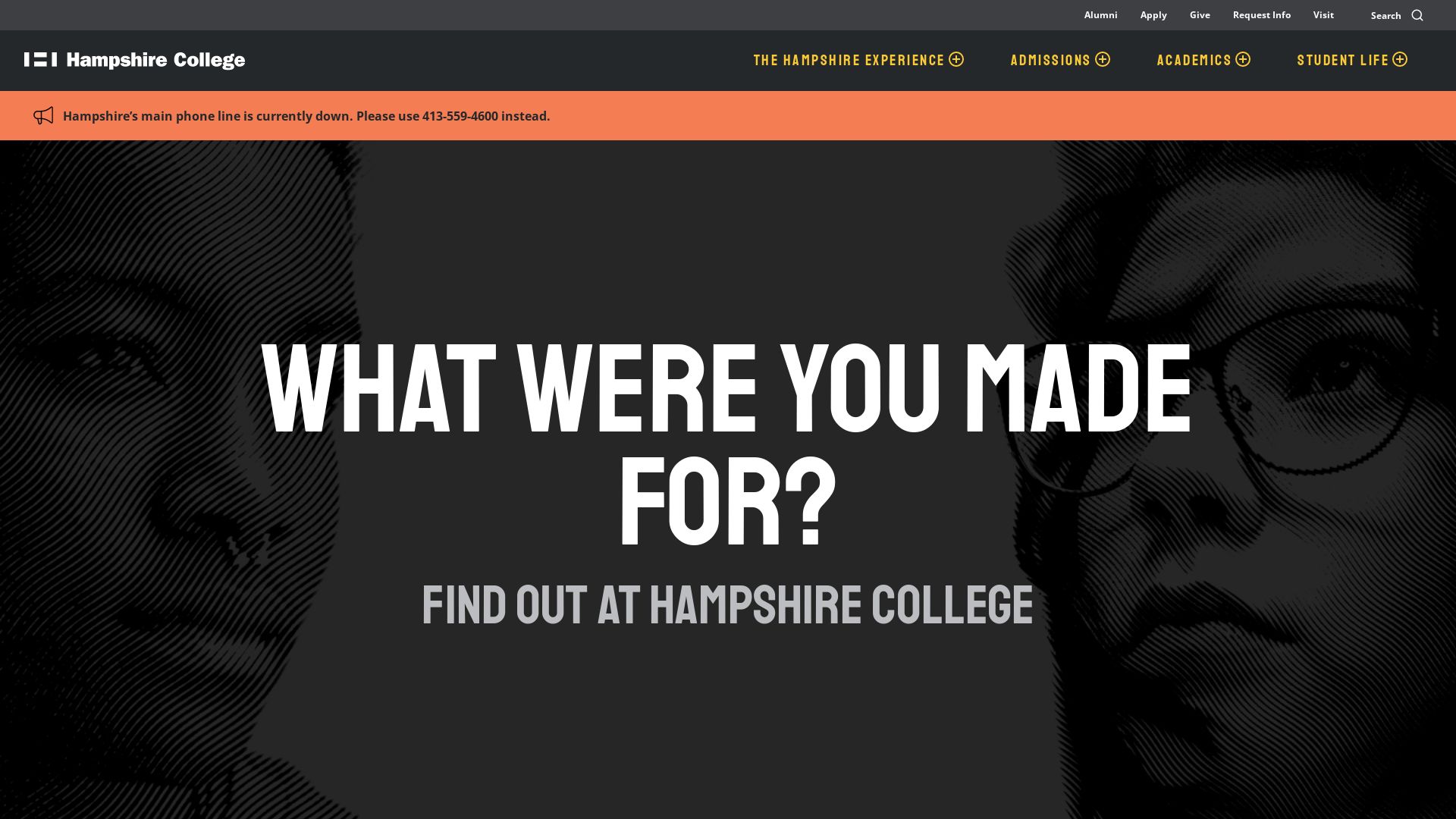 Estado web hampshire.edu está   ONLINE