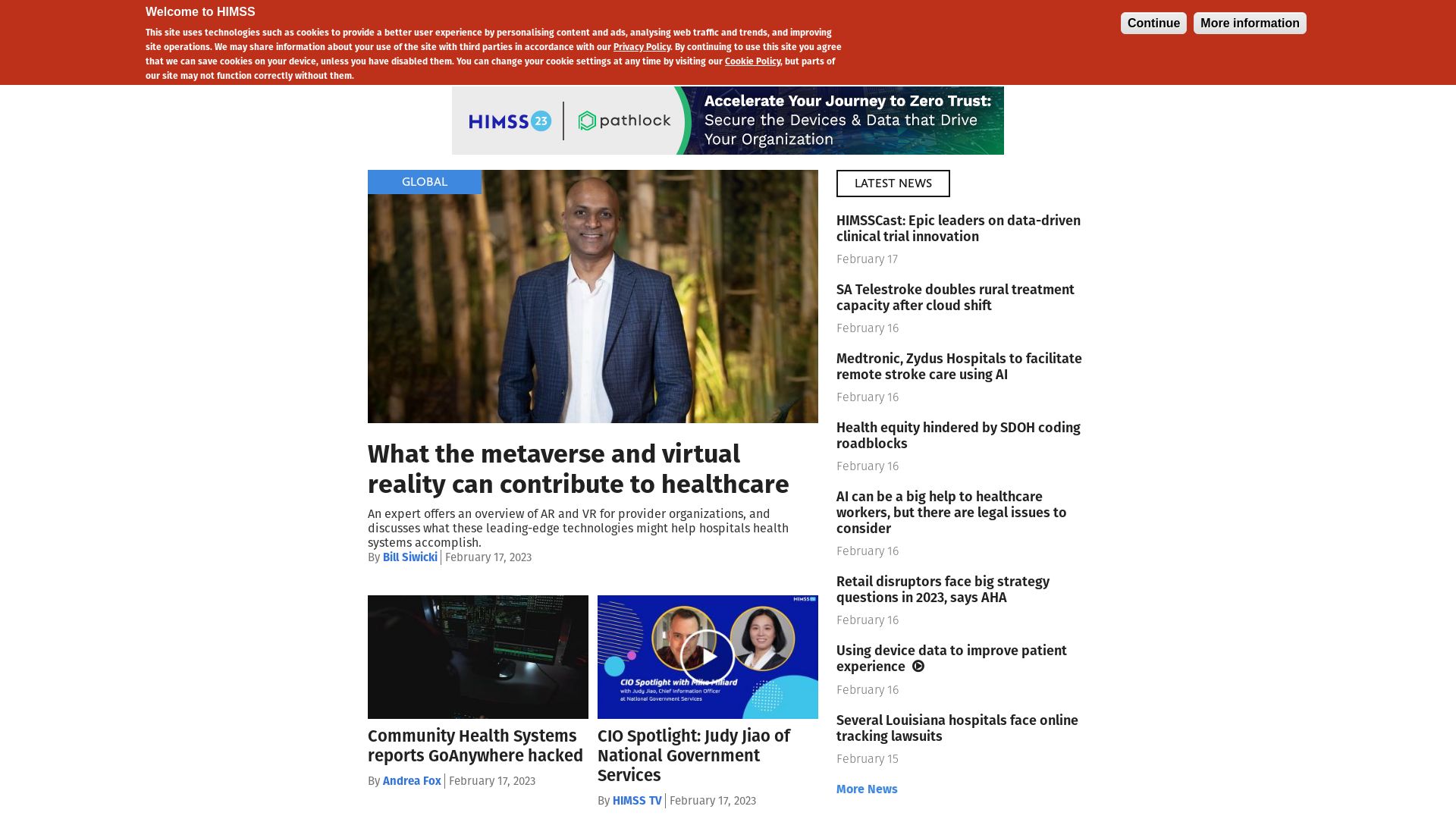 Estado web healthcareitnews.com está   ONLINE