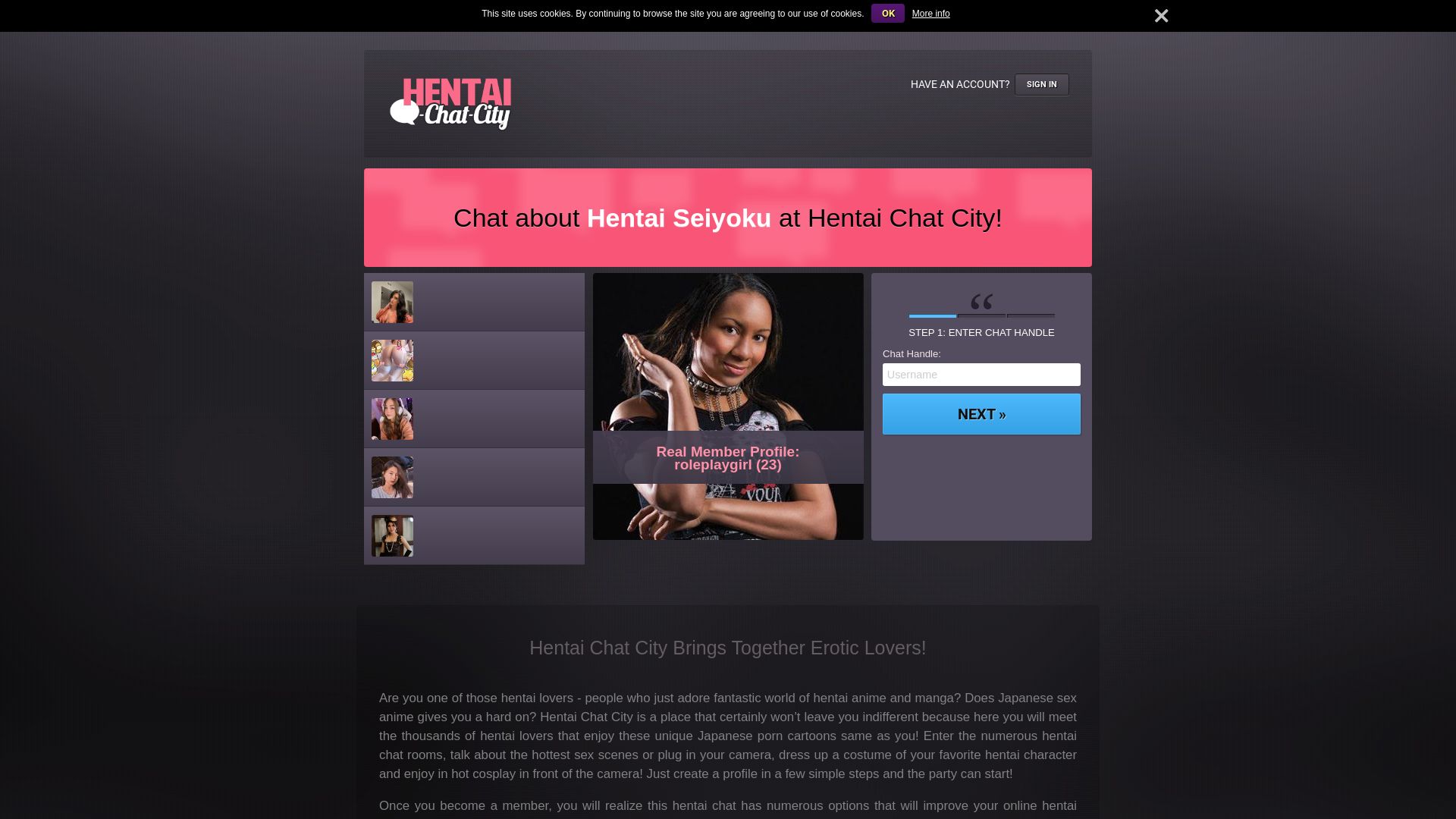 Estado web hentai-chat-city.com está   ONLINE