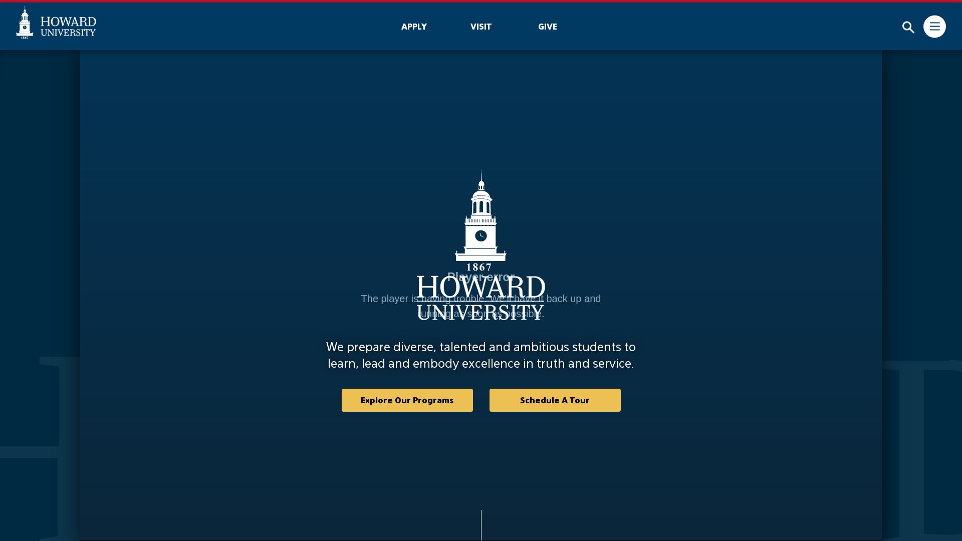 Estado web howard.edu está   ONLINE