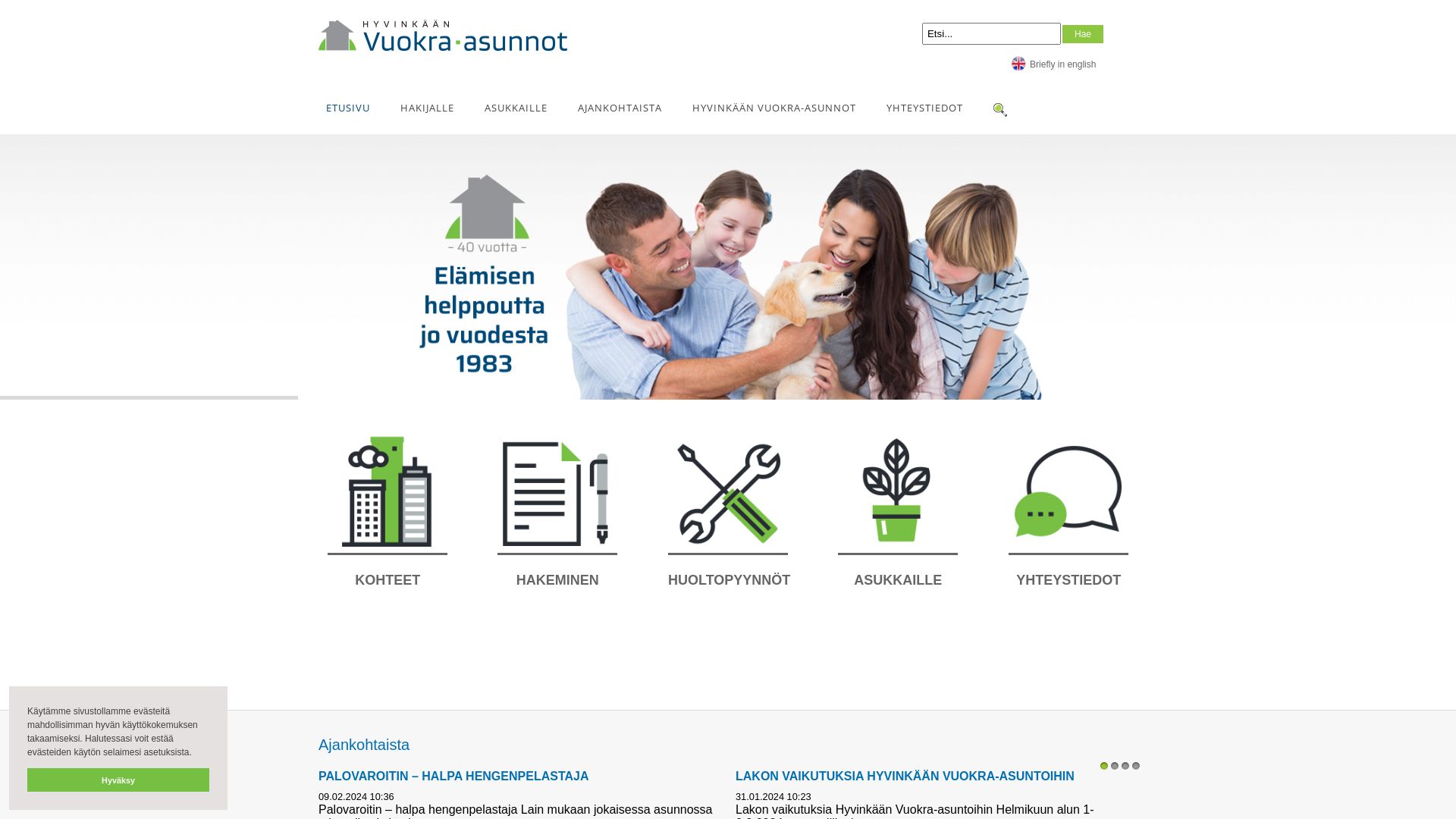 Estado web hyva.fi está   ONLINE