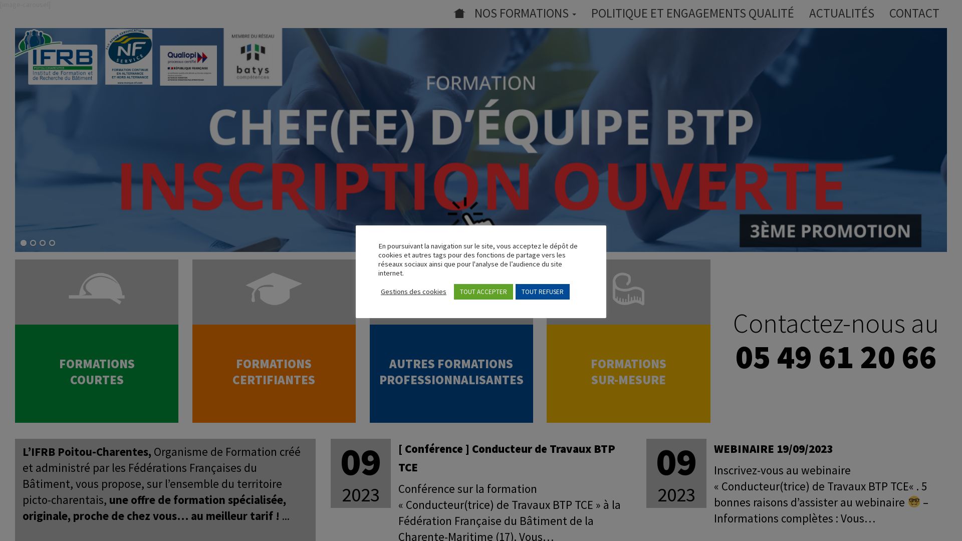 Estado web ifrbpoitoucharentes.fr está   ONLINE