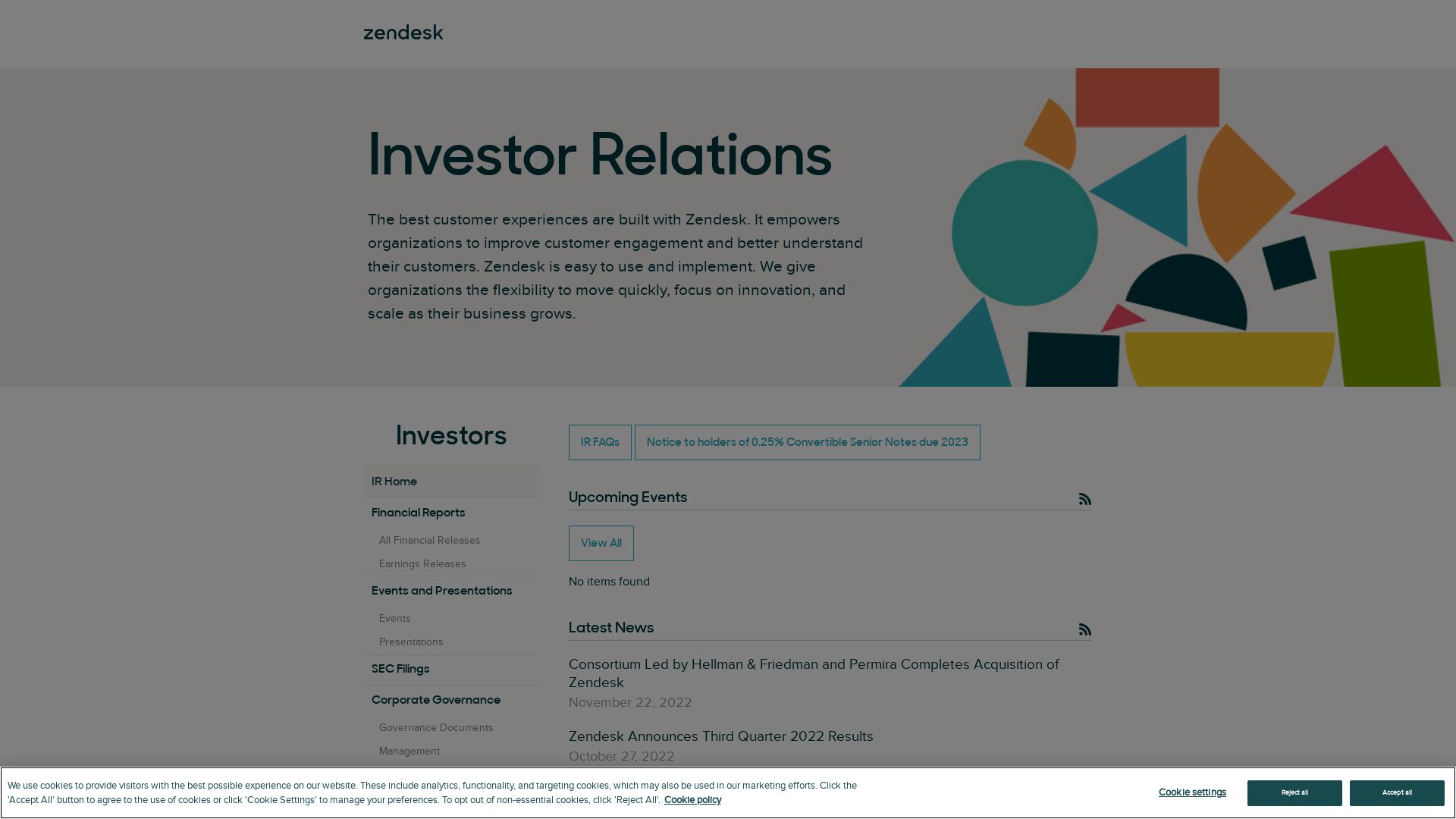 Estado web investor.zendesk.com está   ONLINE
