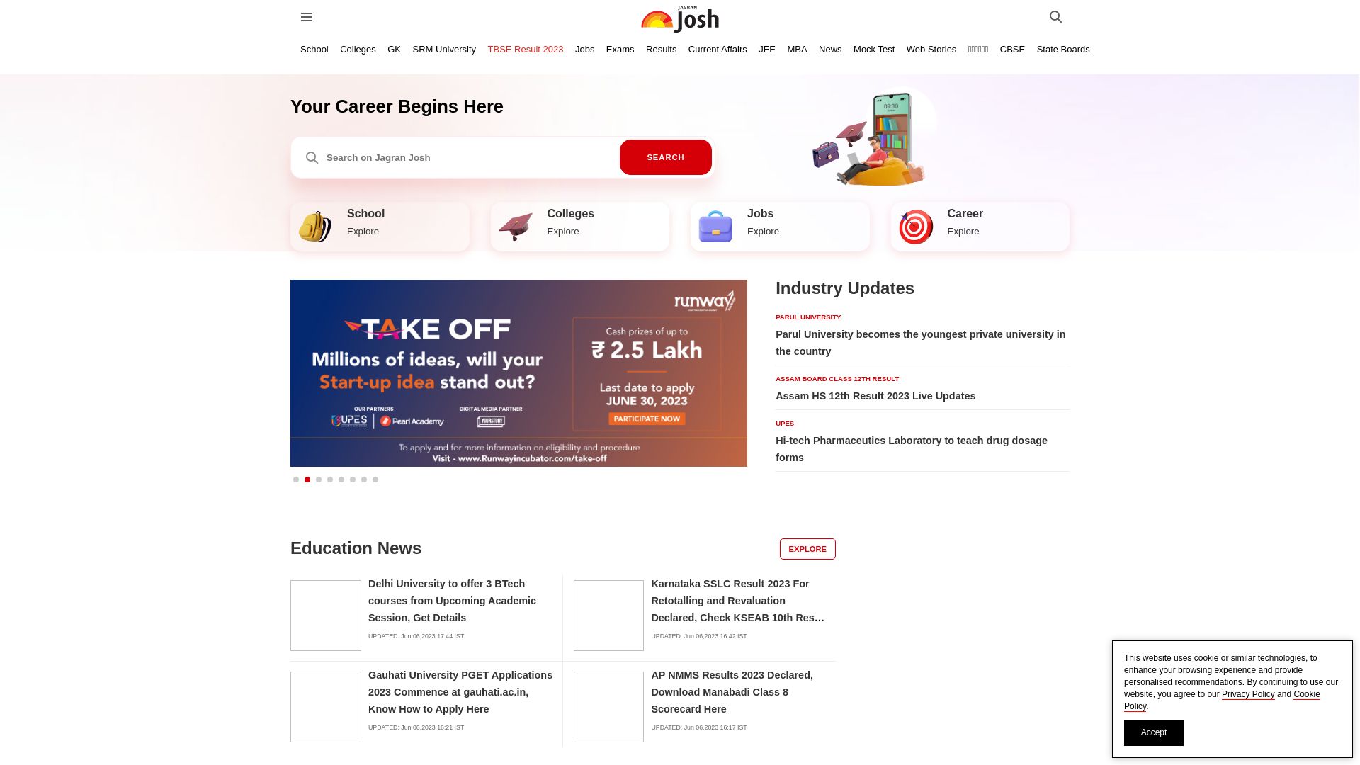 Estado web jagranjosh.com está   ONLINE