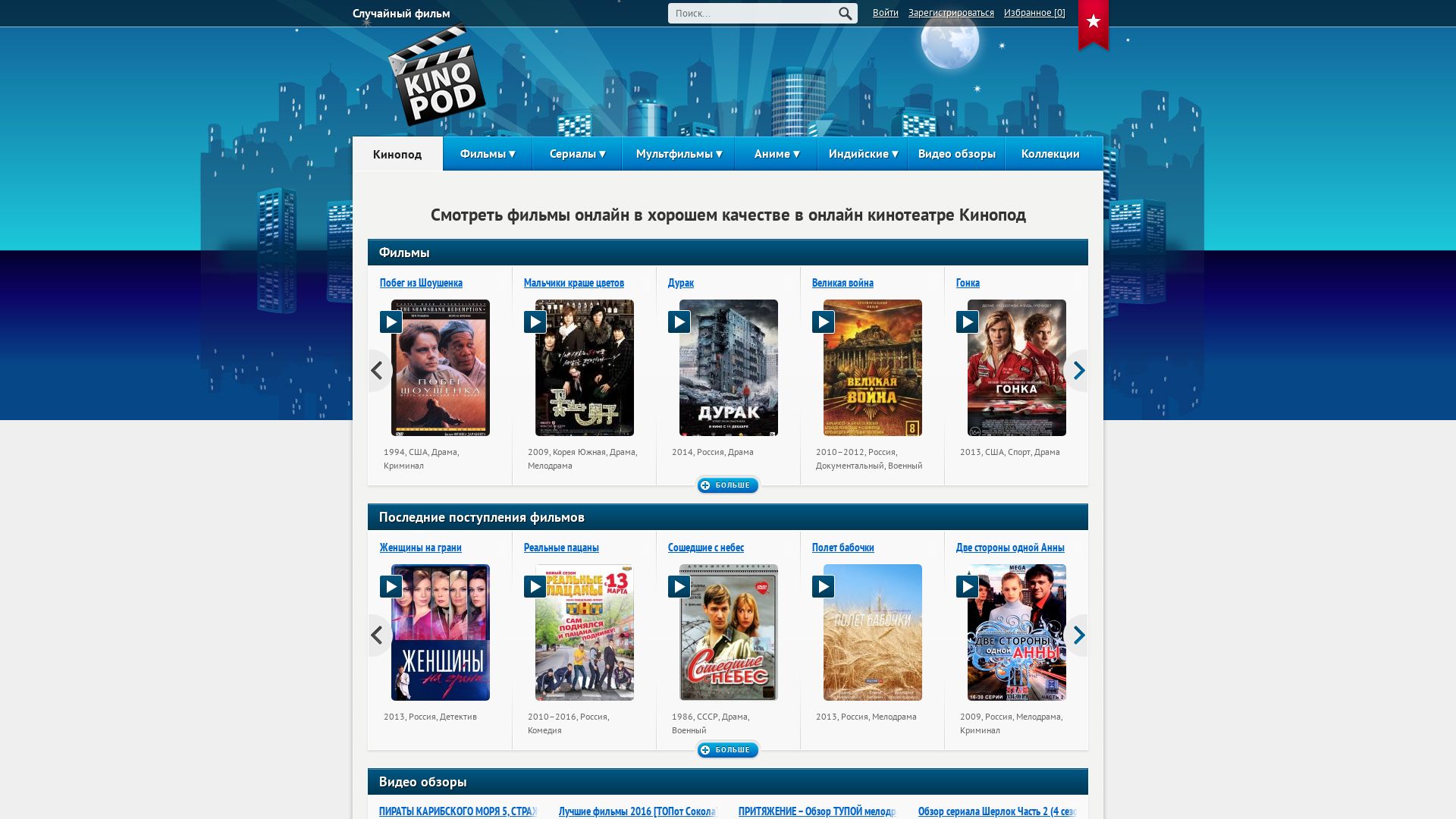 Estado web kinopod.ru está   ONLINE