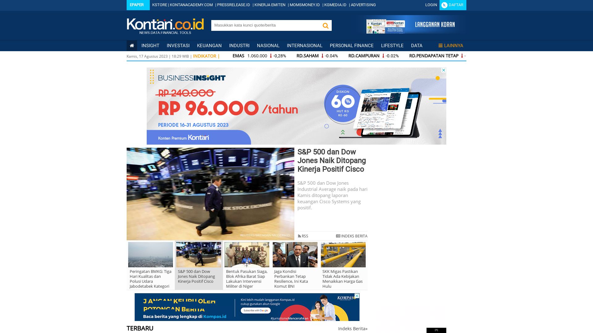Estado web kontan.co.id está   ONLINE