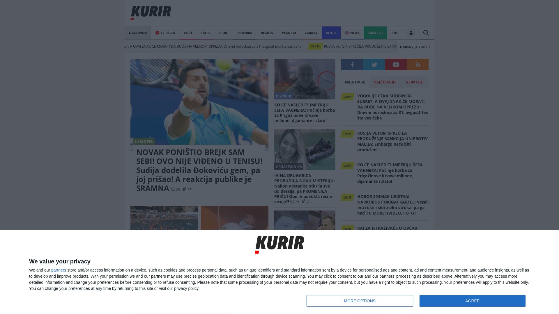 Estado web kurir.rs está   ONLINE